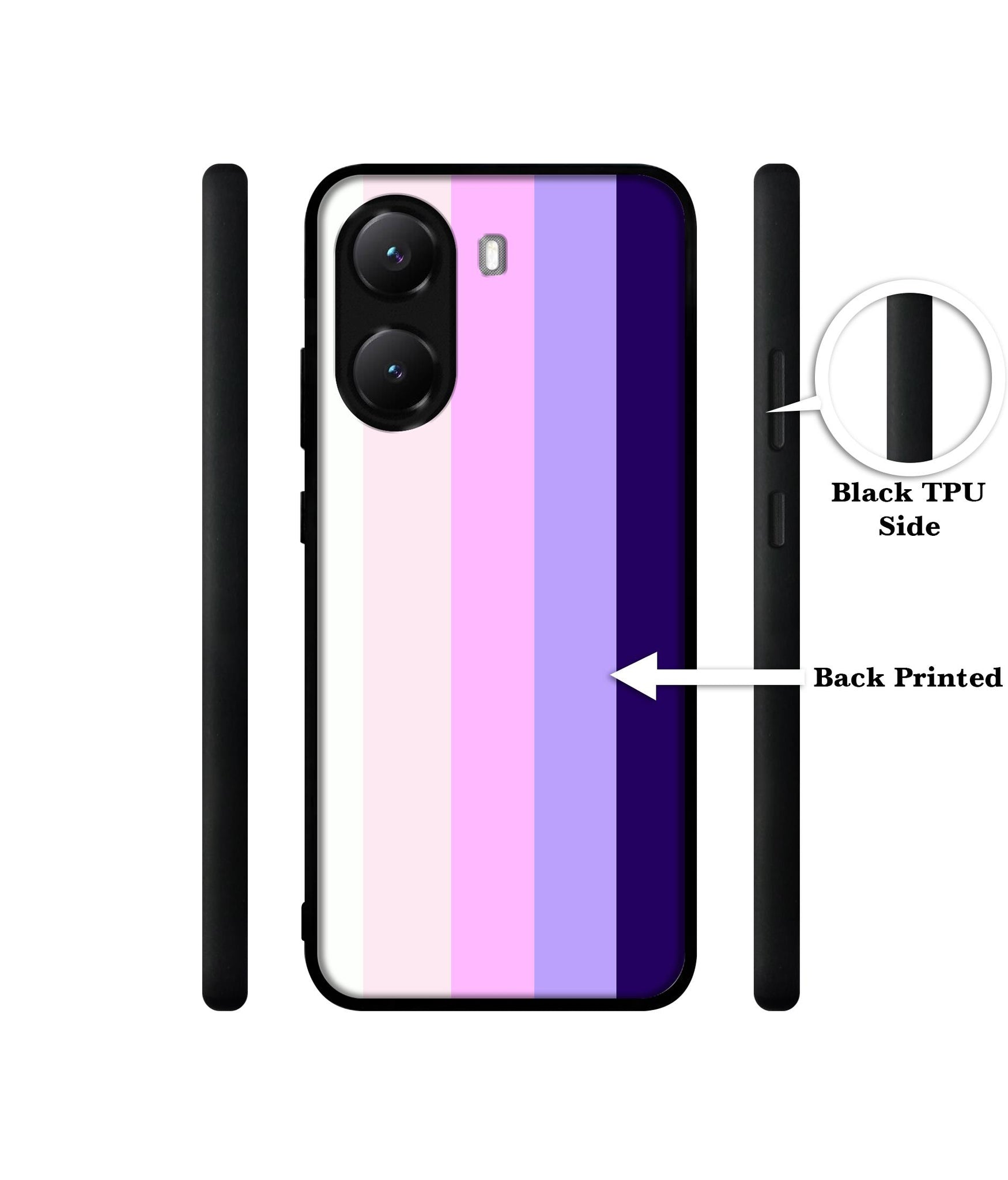 Pink and Purple Lines Designer 2D Printed Back Case Cover for Poco X7 Pro 5G