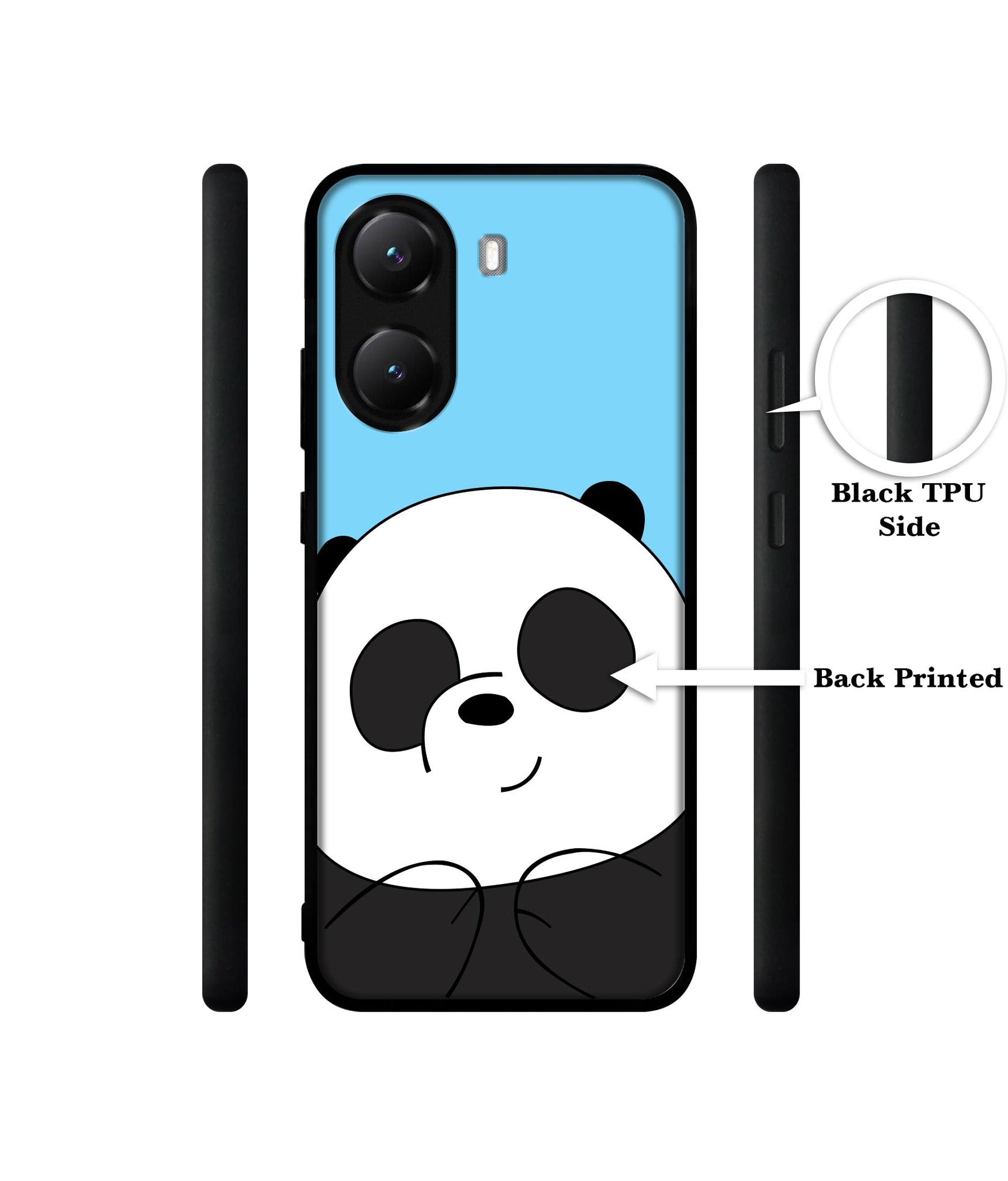 Cute Panda Designer 2D Printed Back Case Cover for Poco X7 Pro 5G