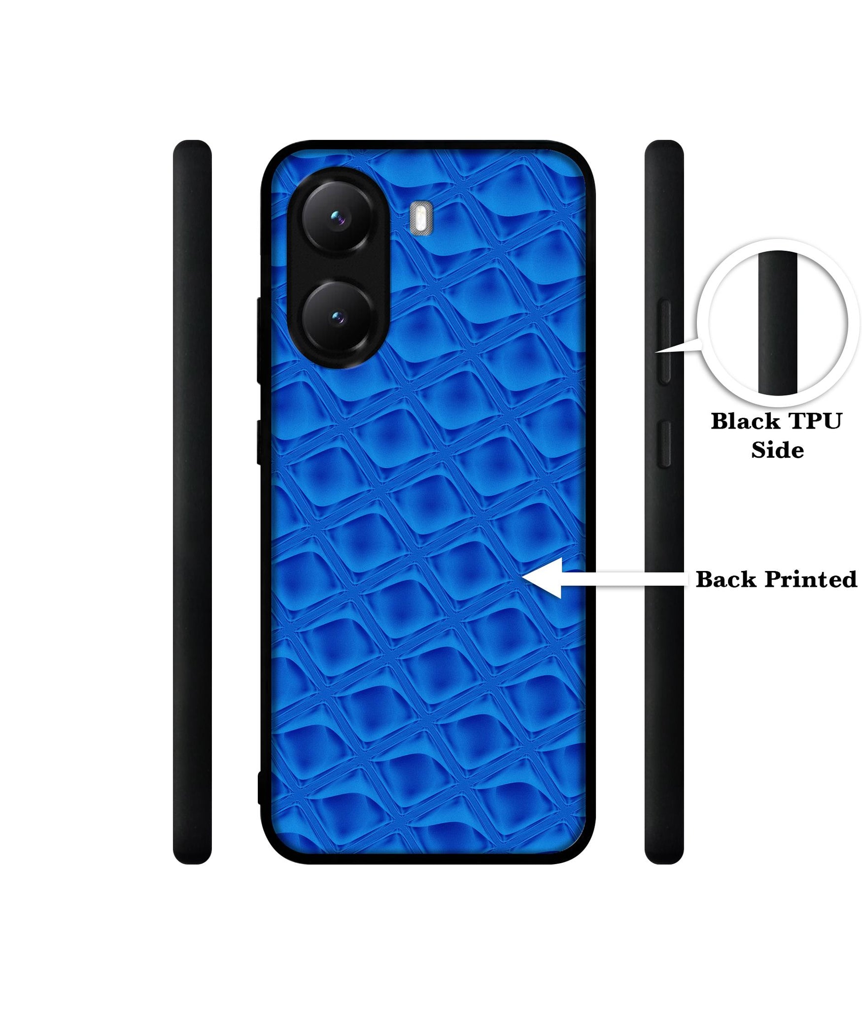 Blue Diamond Designer 2D Printed Back Case Cover for Poco X7 Pro 5G