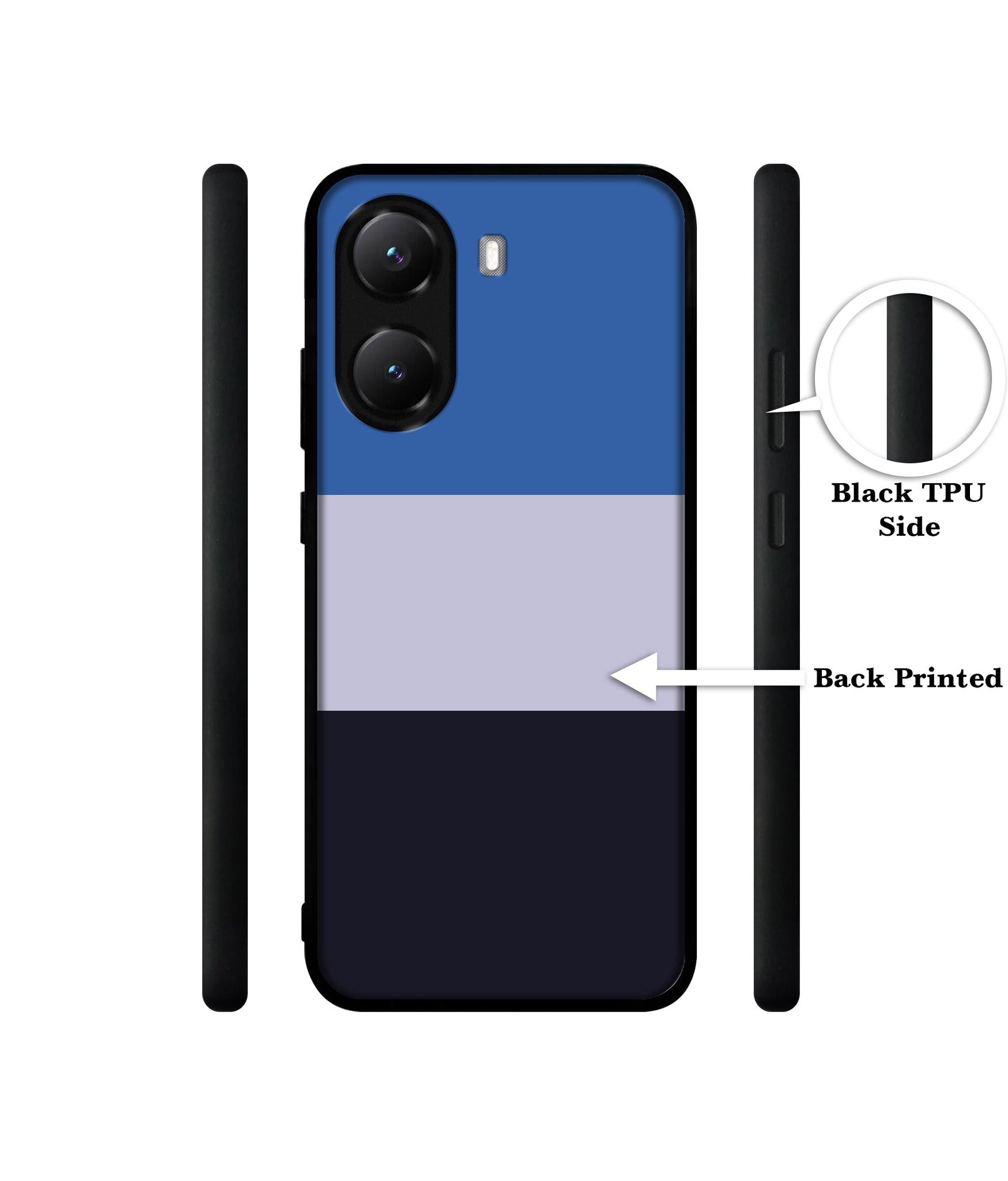 Three Color Stripes Designer 2D Printed Back Case Cover for Poco X7 Pro 5G