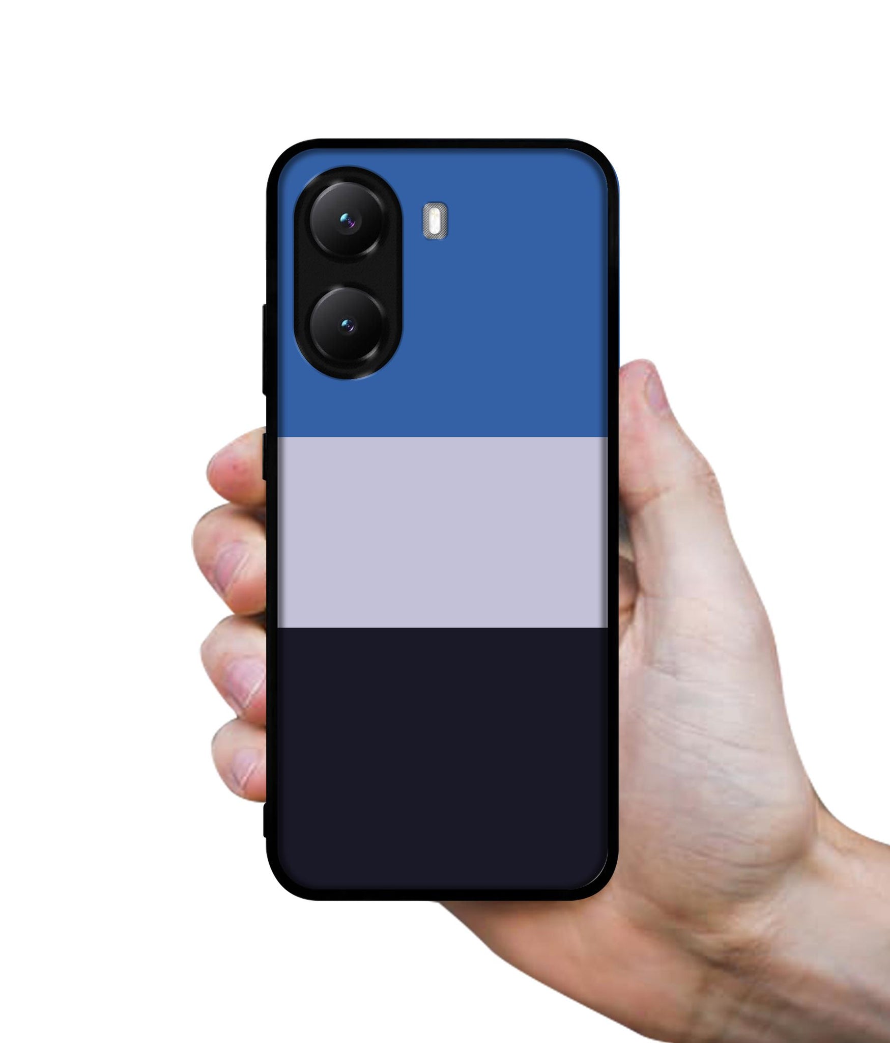 Three Color Stripes Designer 2D Printed Back Case Cover for Poco X7 Pro 5G
