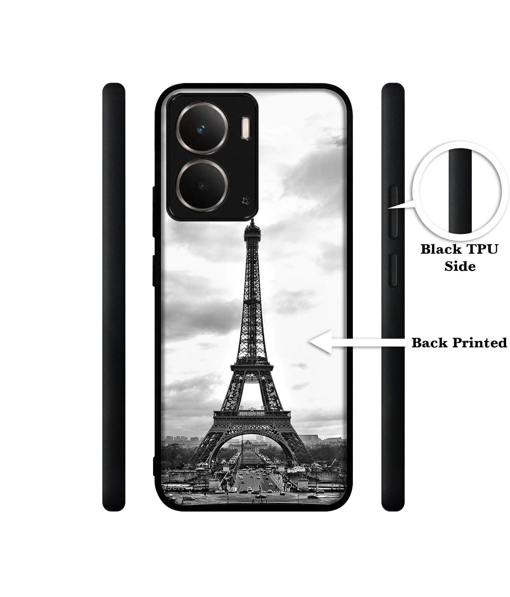 Eiffel Tower Designer 2D Printed Back Case Cover for Realme P3 5G / Realme Neo7x 5G