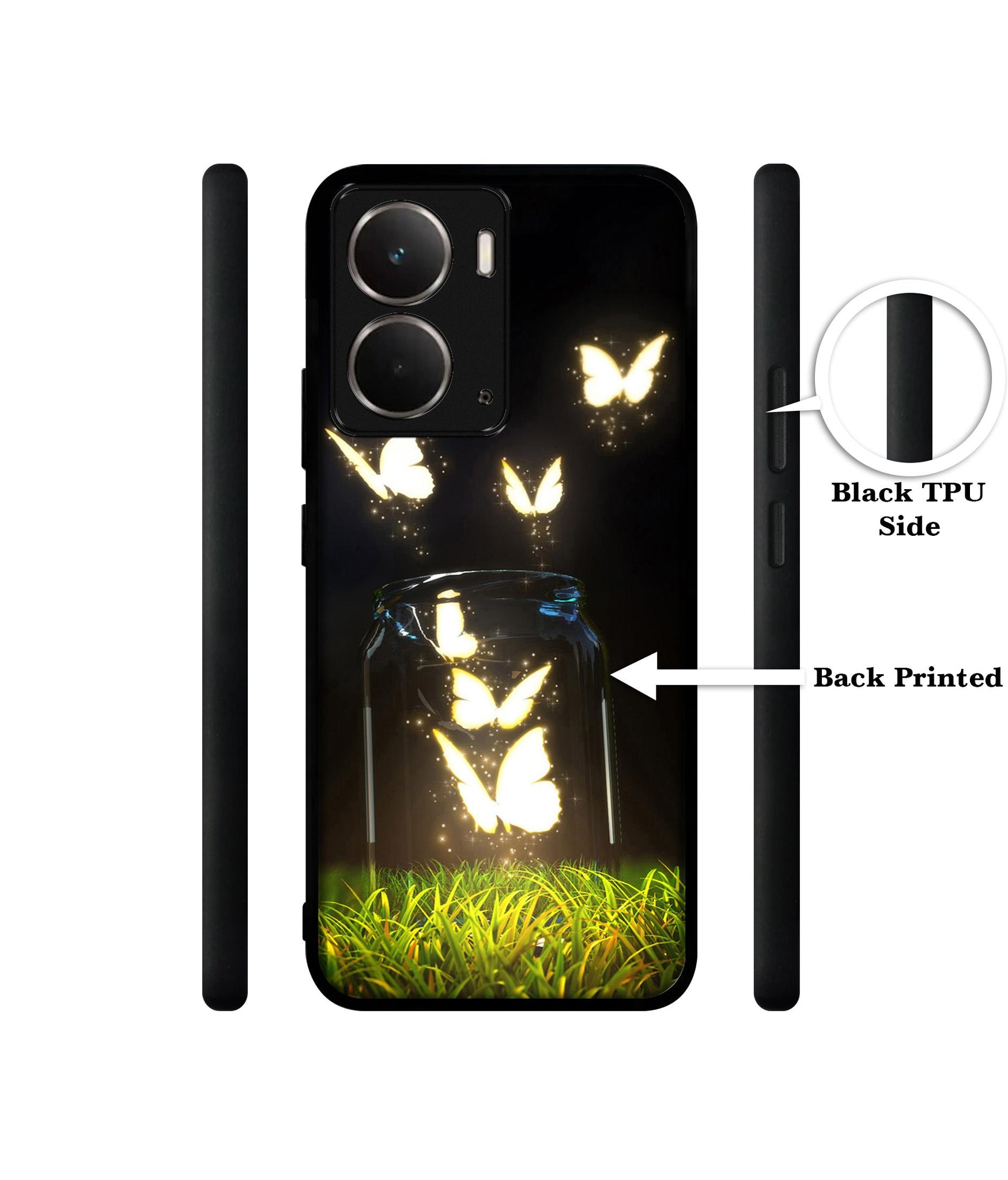 Butterfly Designer 2D Printed Back Case Cover for Realme P3 5G / Realme Neo7x 5G