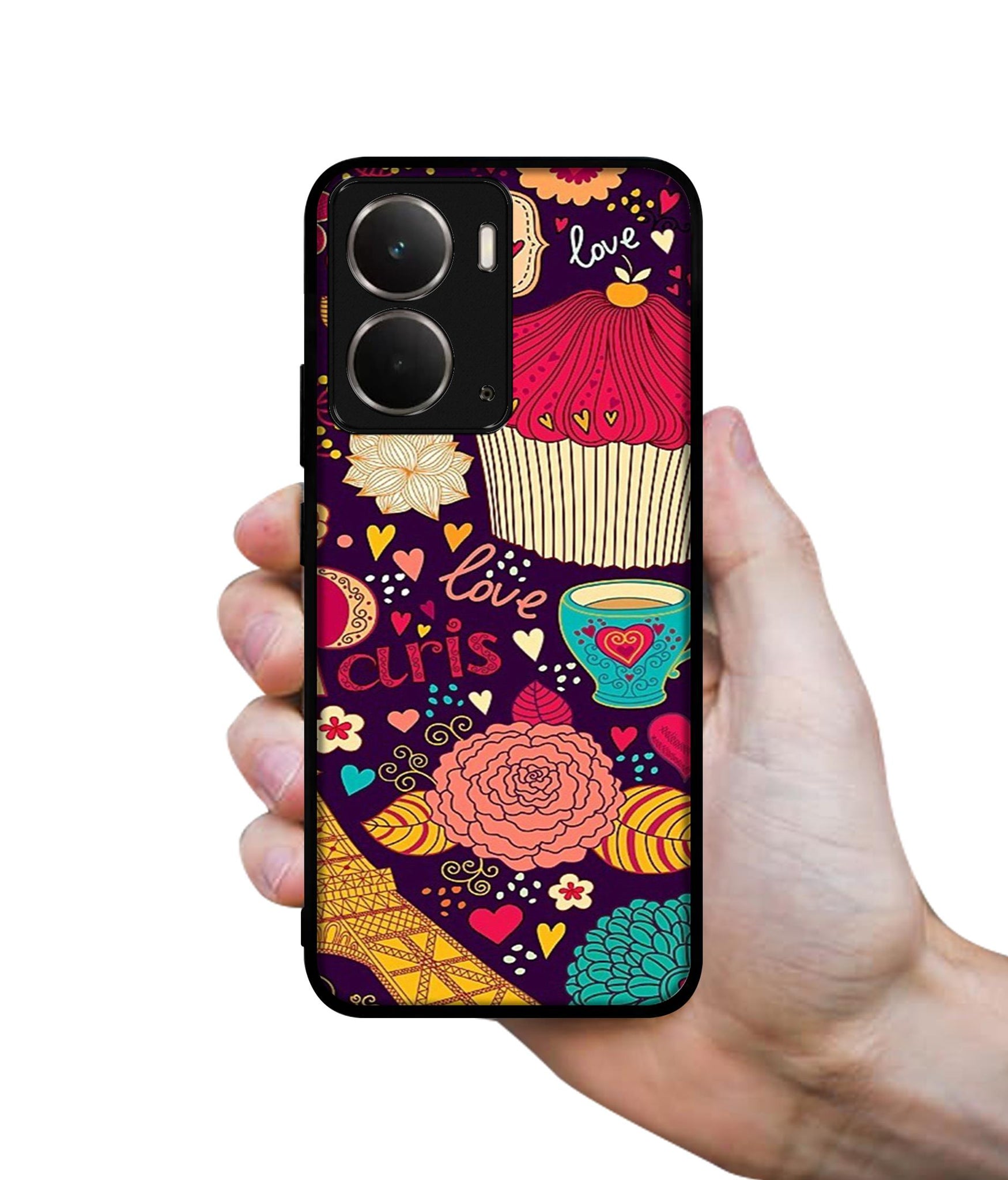 Paris Flower Love Designer 2D Printed Back Case Cover for Realme P3 5G / Realme Neo7x 5G