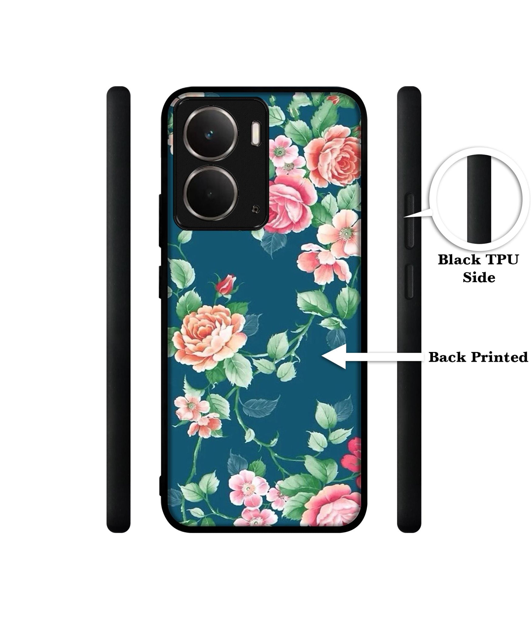 Vintage Floral Designer 2D Printed Back Case Cover for Realme P3 5G / Realme Neo7x 5G