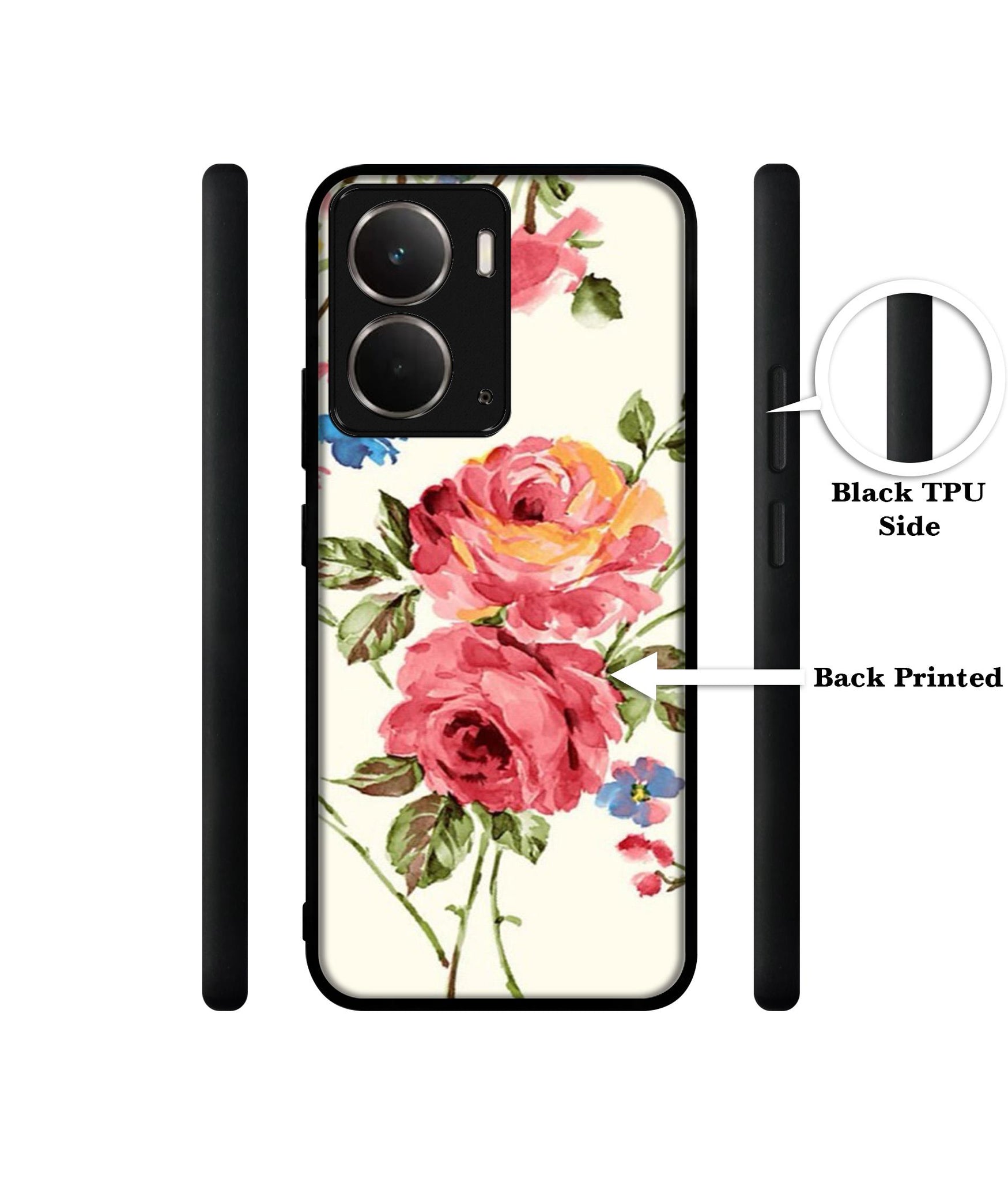 Vintage Painting Flower Designer 2D Printed Back Case Cover for Realme P3 5G / Realme Neo7x 5G