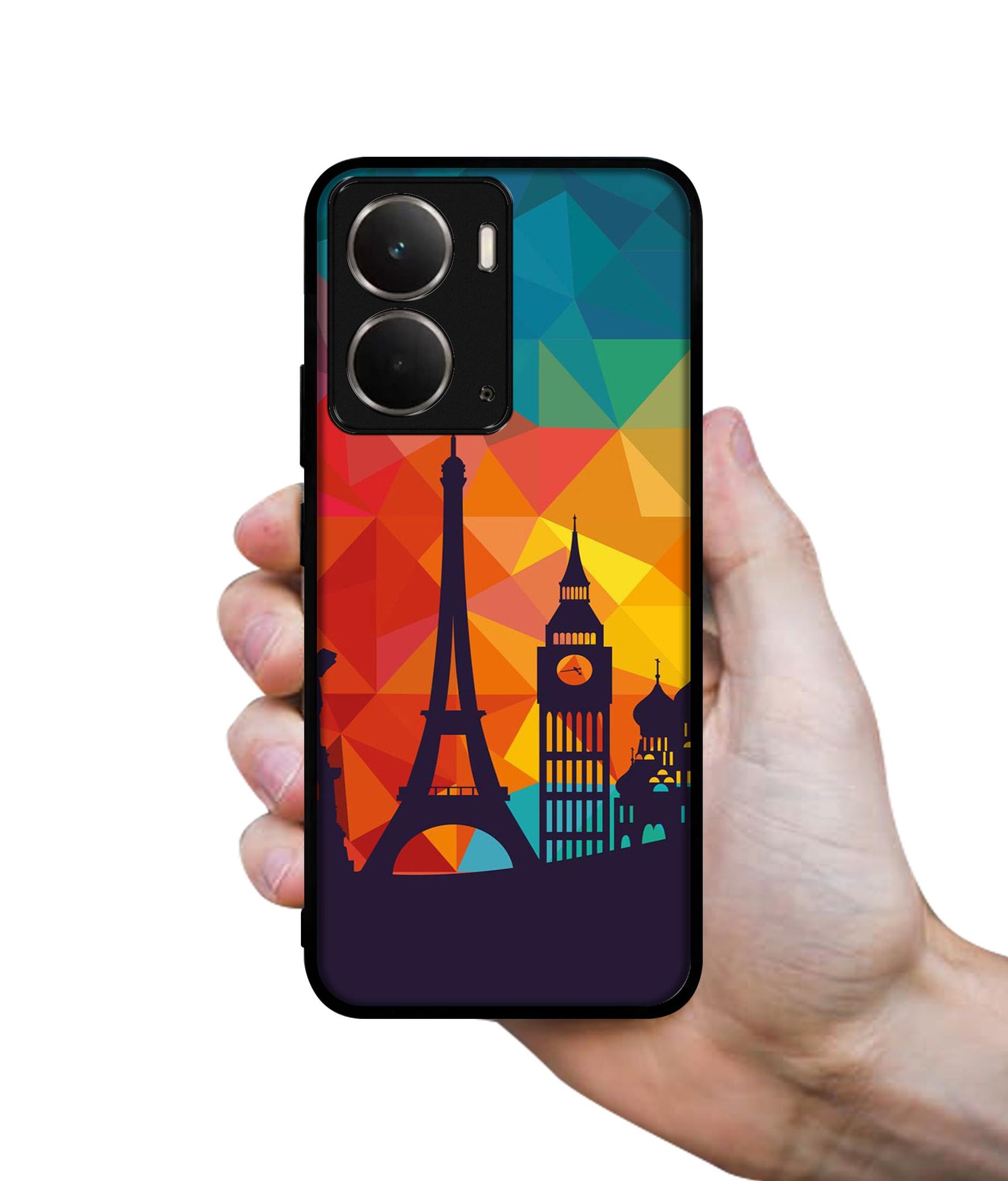 Colored Paris Designer 2D Printed Back Case Cover for Realme P3 5G / Realme Neo7x 5G