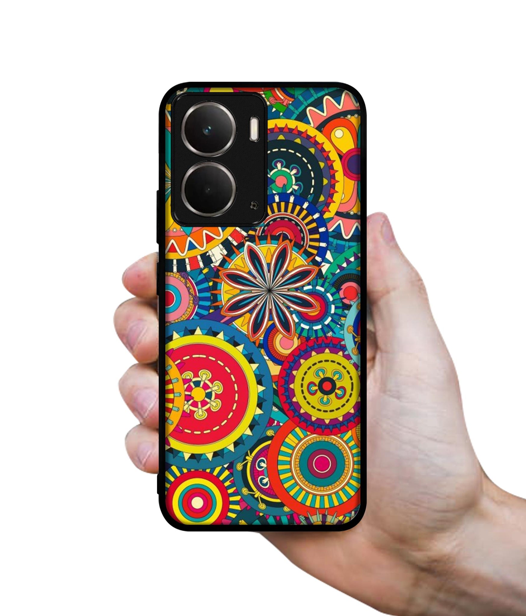 Ring Pattern Print Designer 2D Printed Back Case Cover for Realme P3 5G / Realme Neo7x 5G