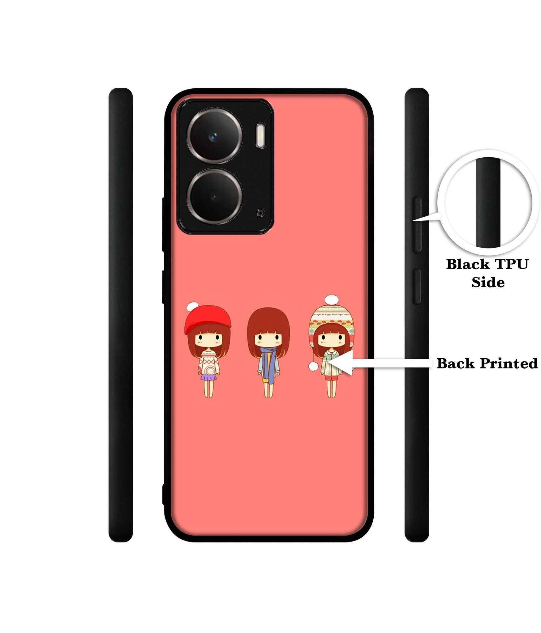 Cute Girls Designer 2D Printed Back Case Cover for Realme P3 5G / Realme Neo7x 5G