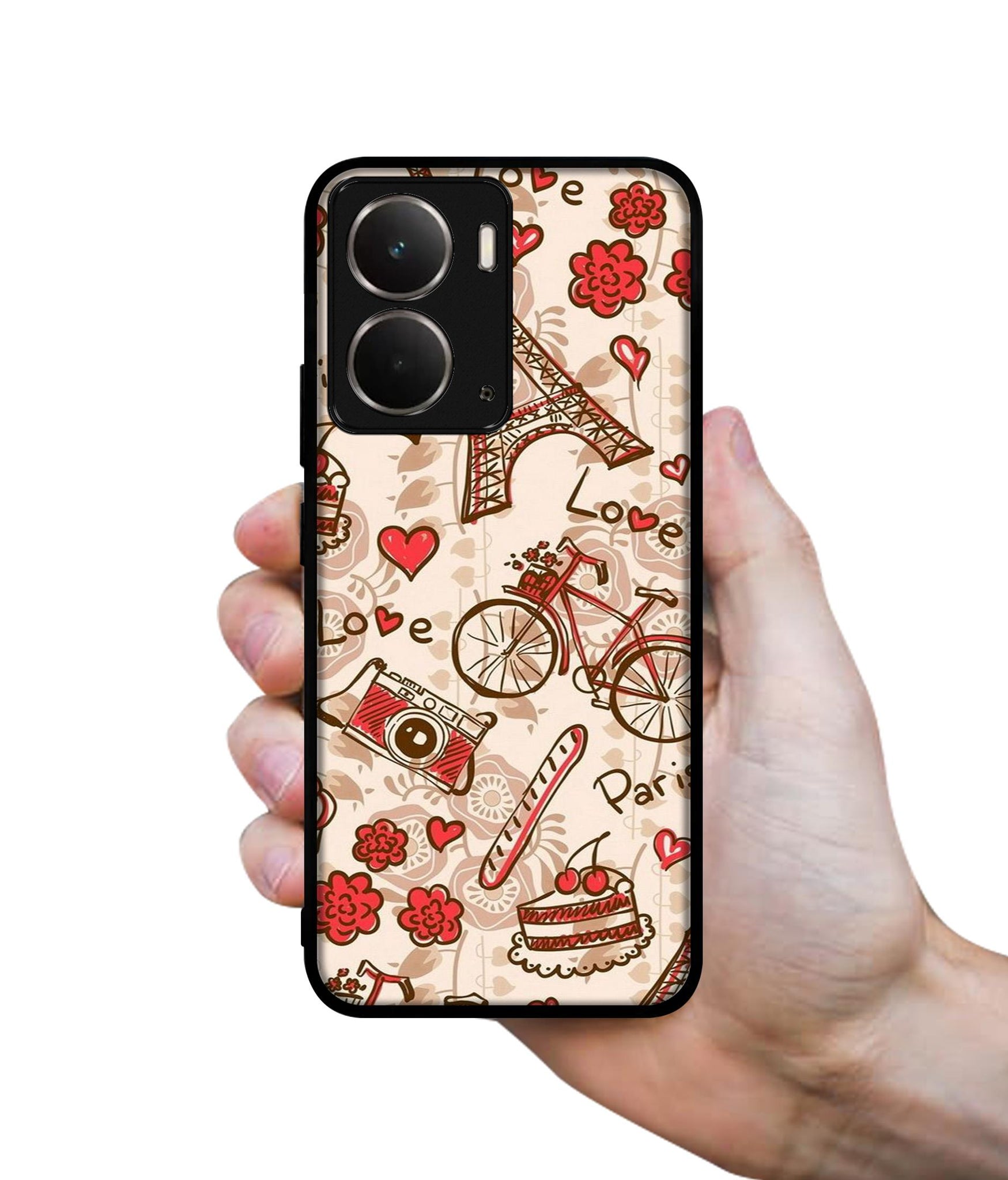 Vintage Paris Designer 2D Printed Back Case Cover for Realme P3 5G / Realme Neo7x 5G