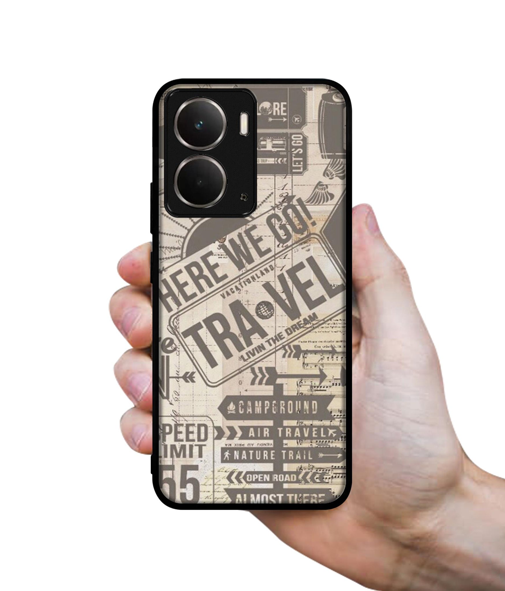 Travel Designer 2D Printed Back Case Cover for Realme P3 5G / Realme Neo7x 5G