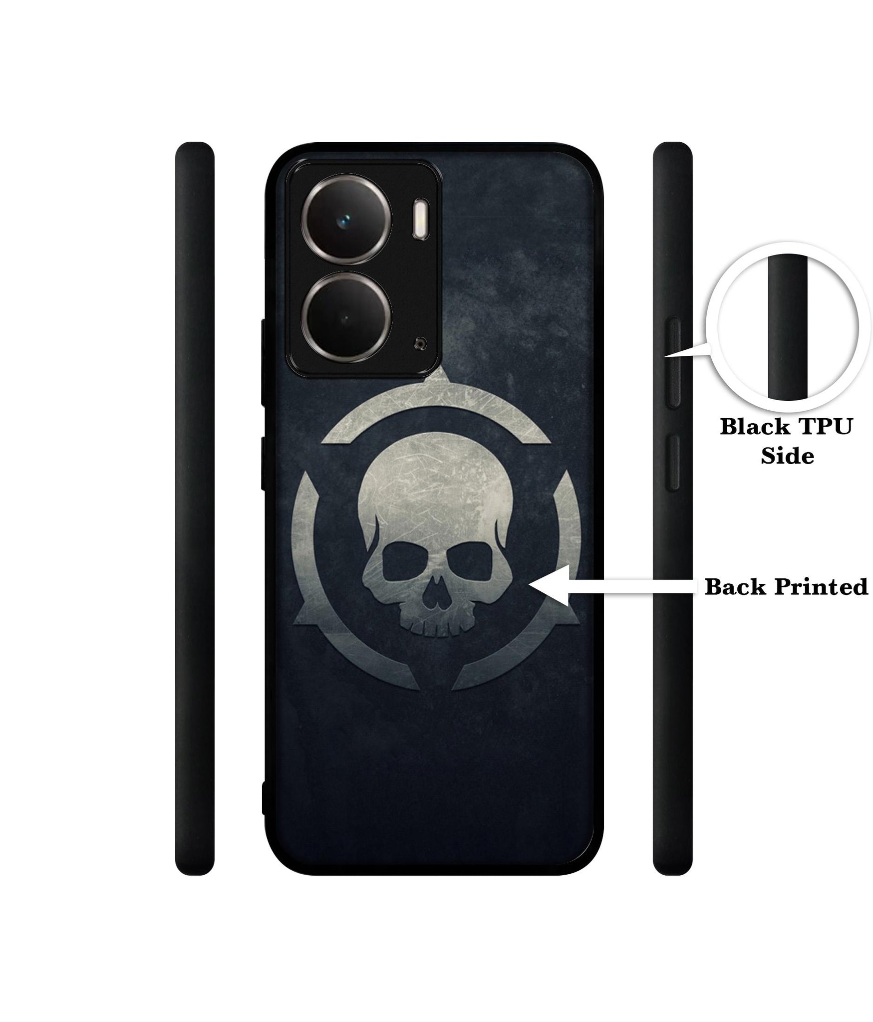 Skull Pattern Print Designer 2D Printed Back Case Cover for Realme P3 5G / Realme Neo7x 5G