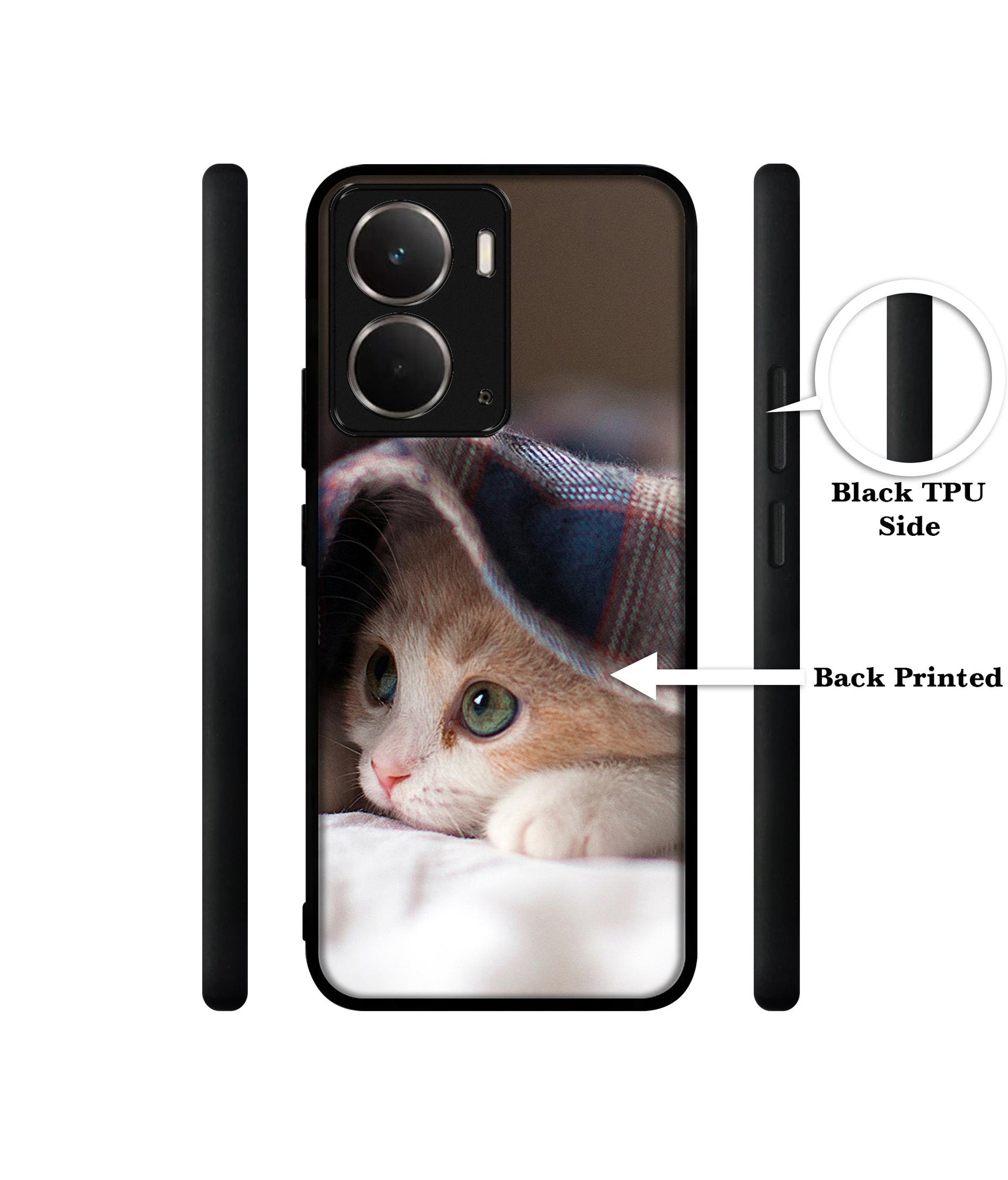 Sleepy Kitten Designer 2D Printed Back Case Cover for Realme P3 5G / Realme Neo7x 5G