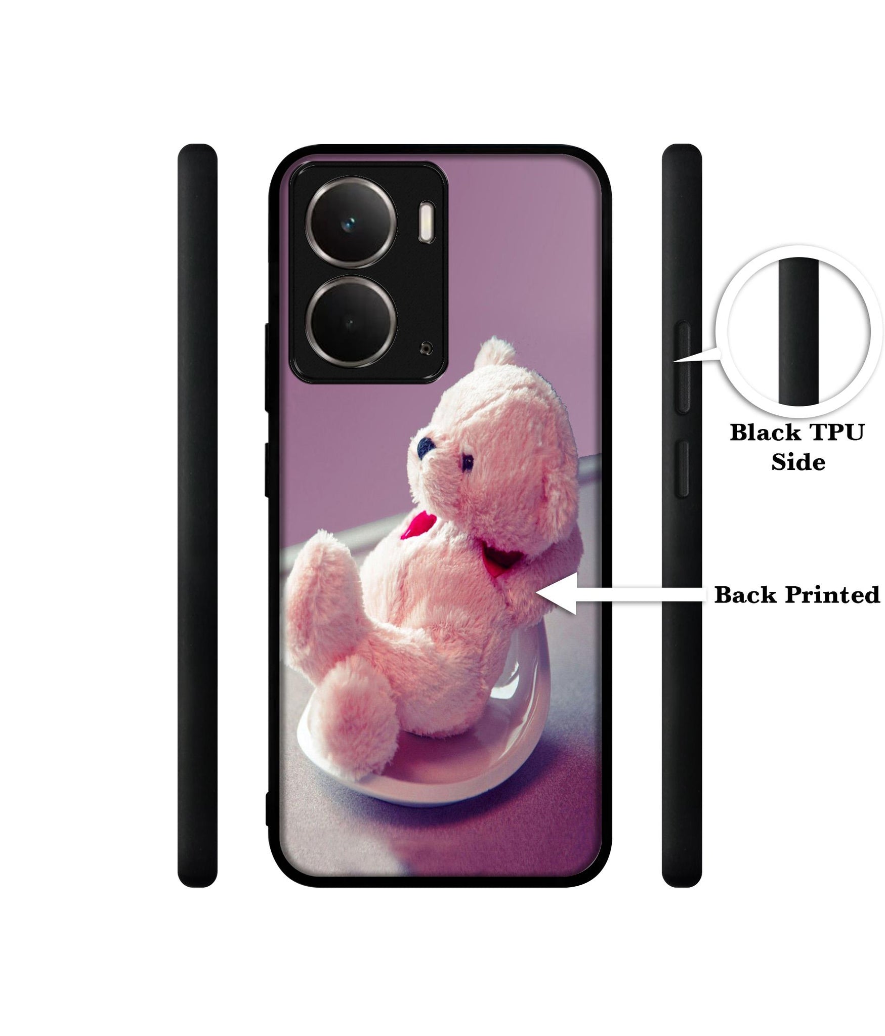 Cute Teddy Bear Designer 2D Printed Back Case Cover for Realme P3 5G / Realme Neo7x 5G