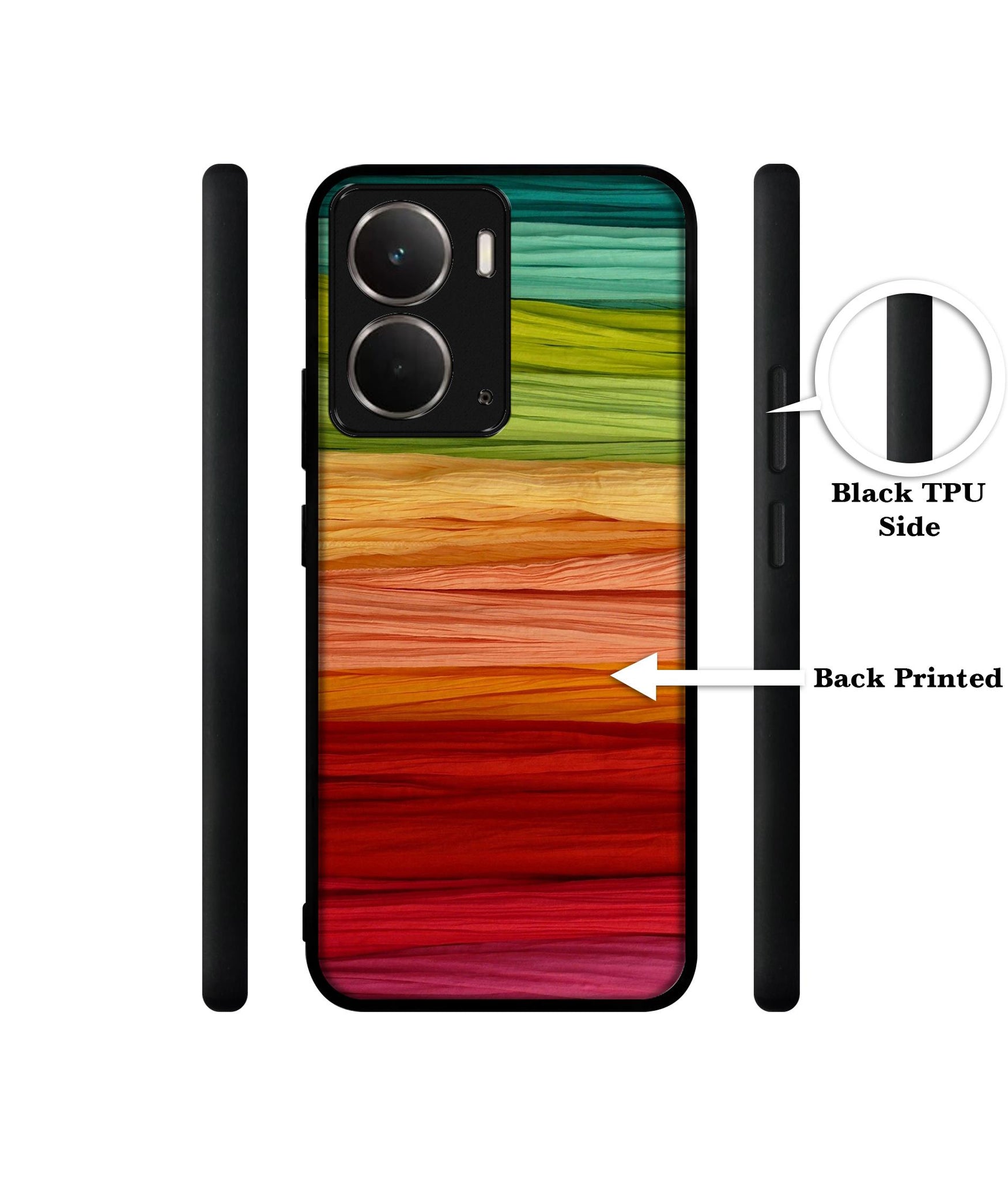 Colorful Thread Designer 2D Printed Back Case Cover for Realme P3 5G / Realme Neo7x 5G