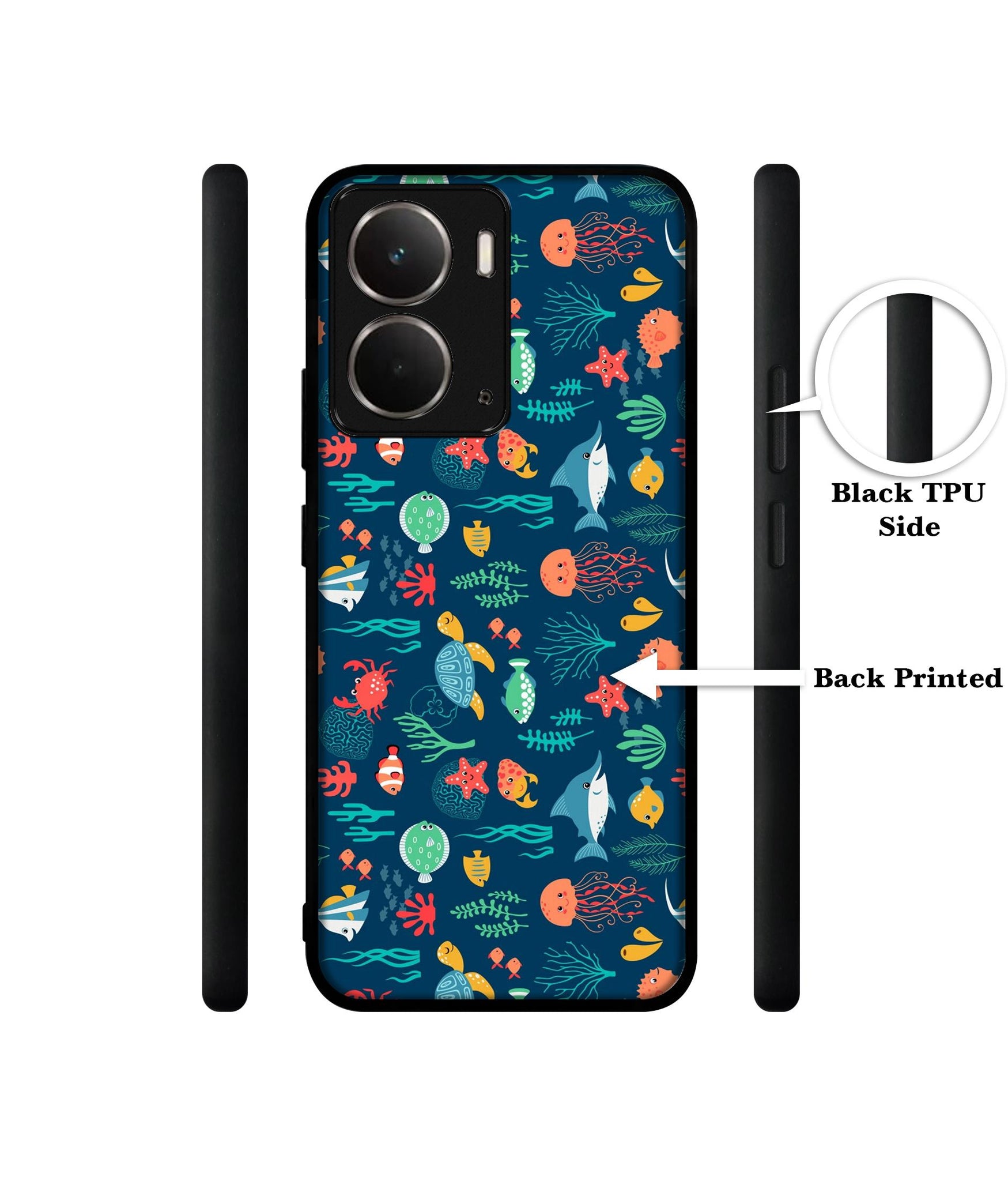 Aquarium Texture Designer 2D Printed Back Case Cover for Realme P3 5G / Realme Neo7x 5G