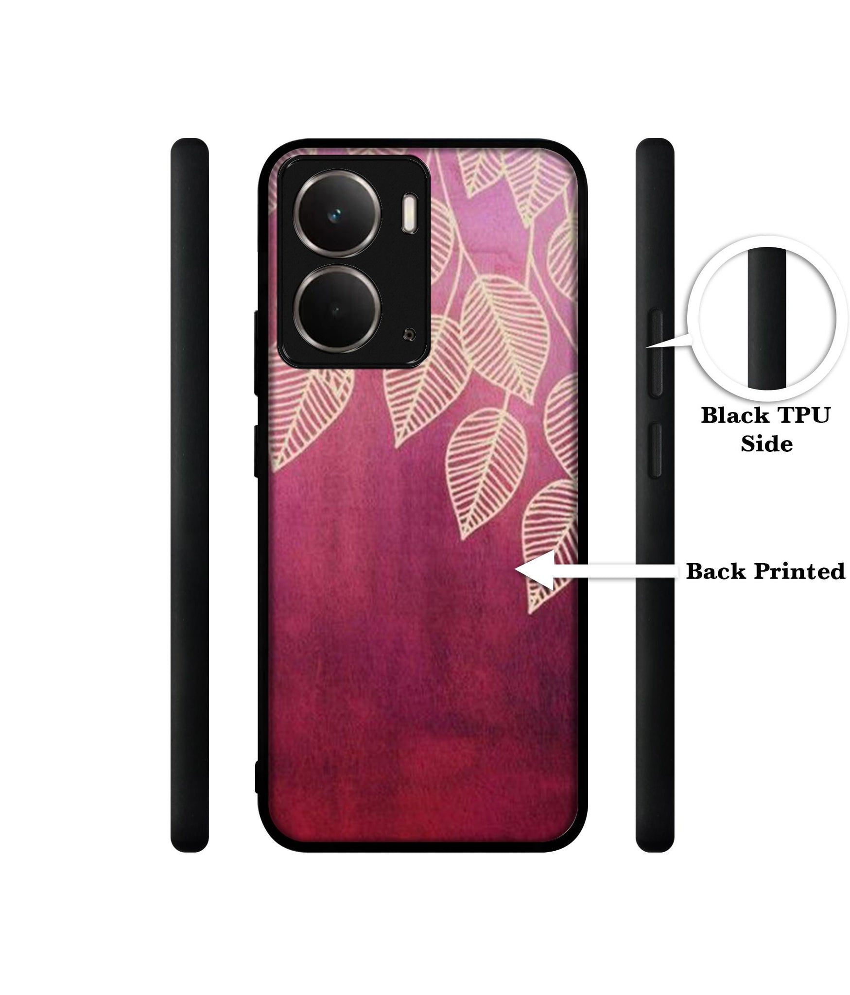 Leaf Pattern Designer 2D Printed Back Case Cover for Realme P3 5G / Realme Neo7x 5G