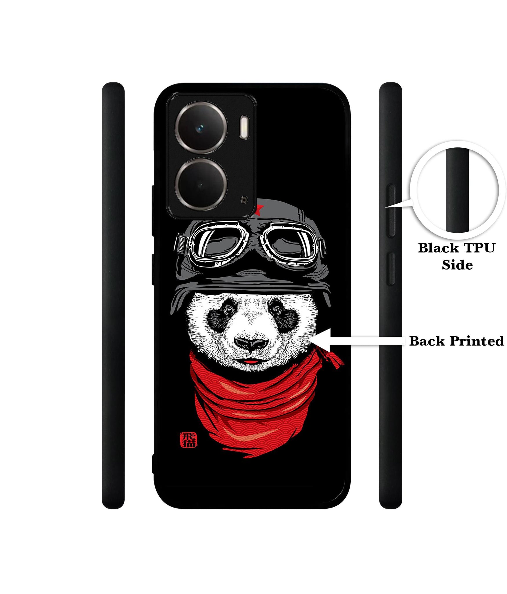 Biker Panda Designer 2D Printed Back Case Cover for Realme P3 5G / Realme Neo7x 5G