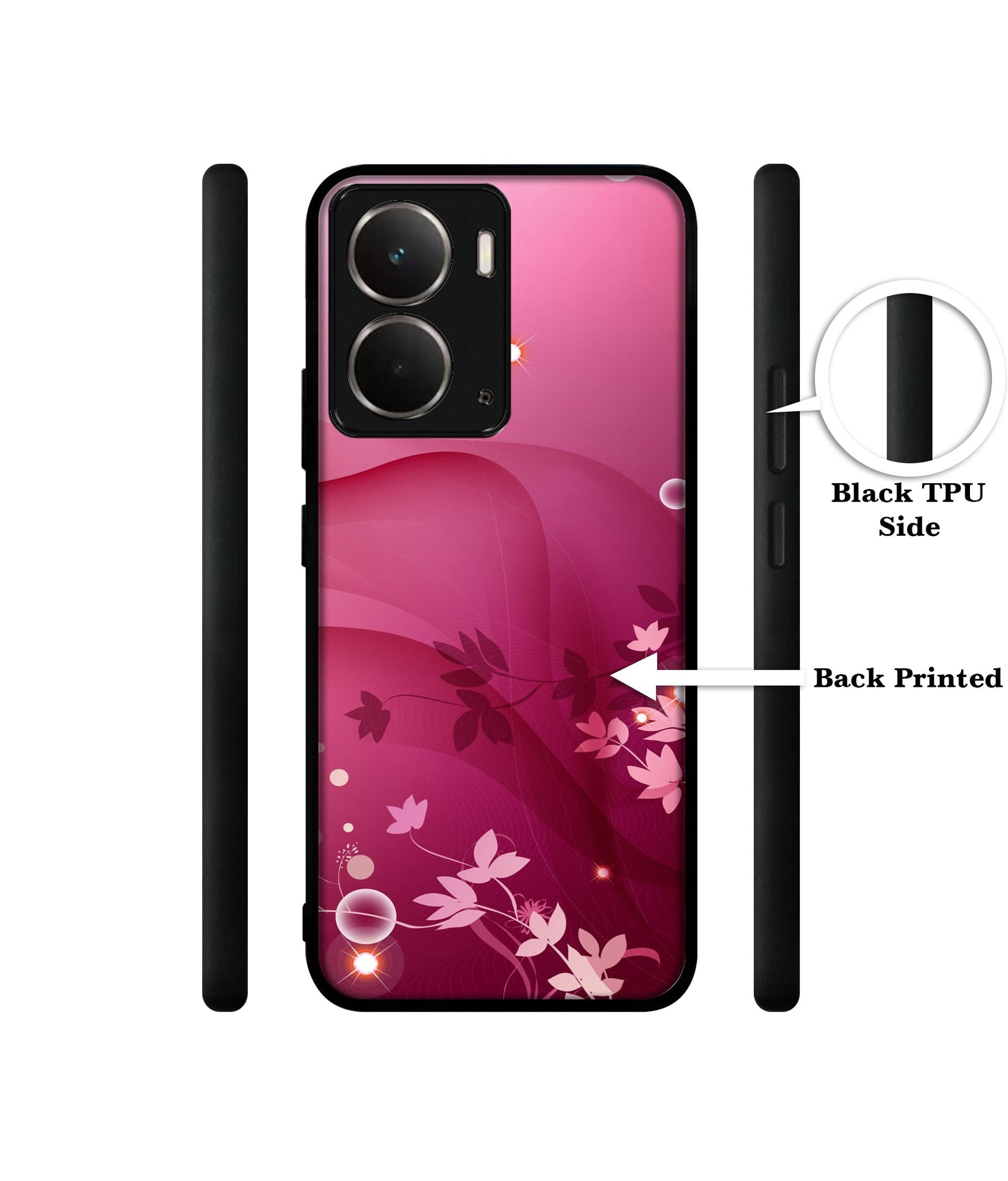 Pink Abstract Designer 2D Printed Back Case Cover for Realme P3 5G / Realme Neo7x 5G