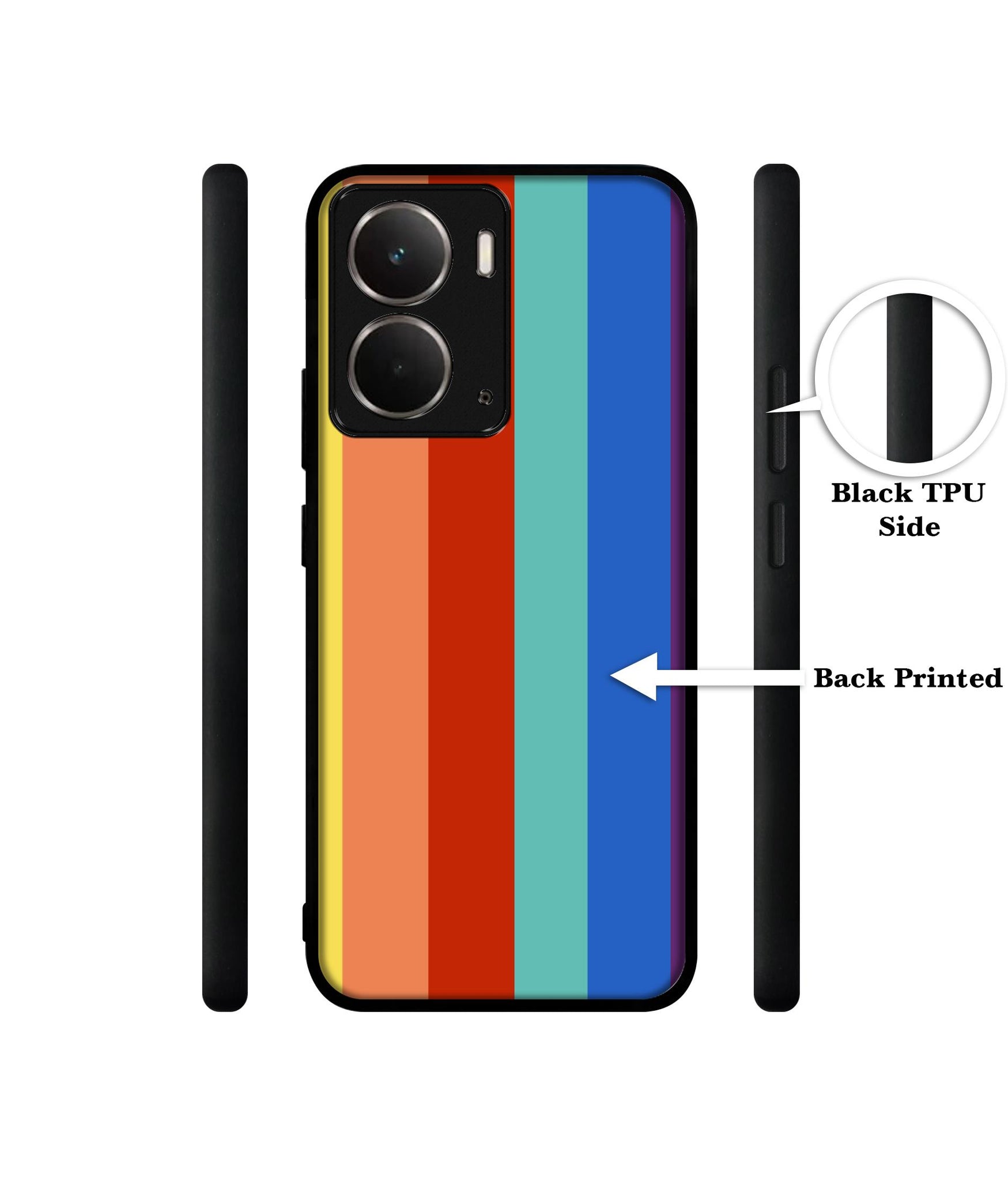 Rainbow Colors Designer 2D Printed Back Case Cover for Realme P3 5G / Realme Neo7x 5G