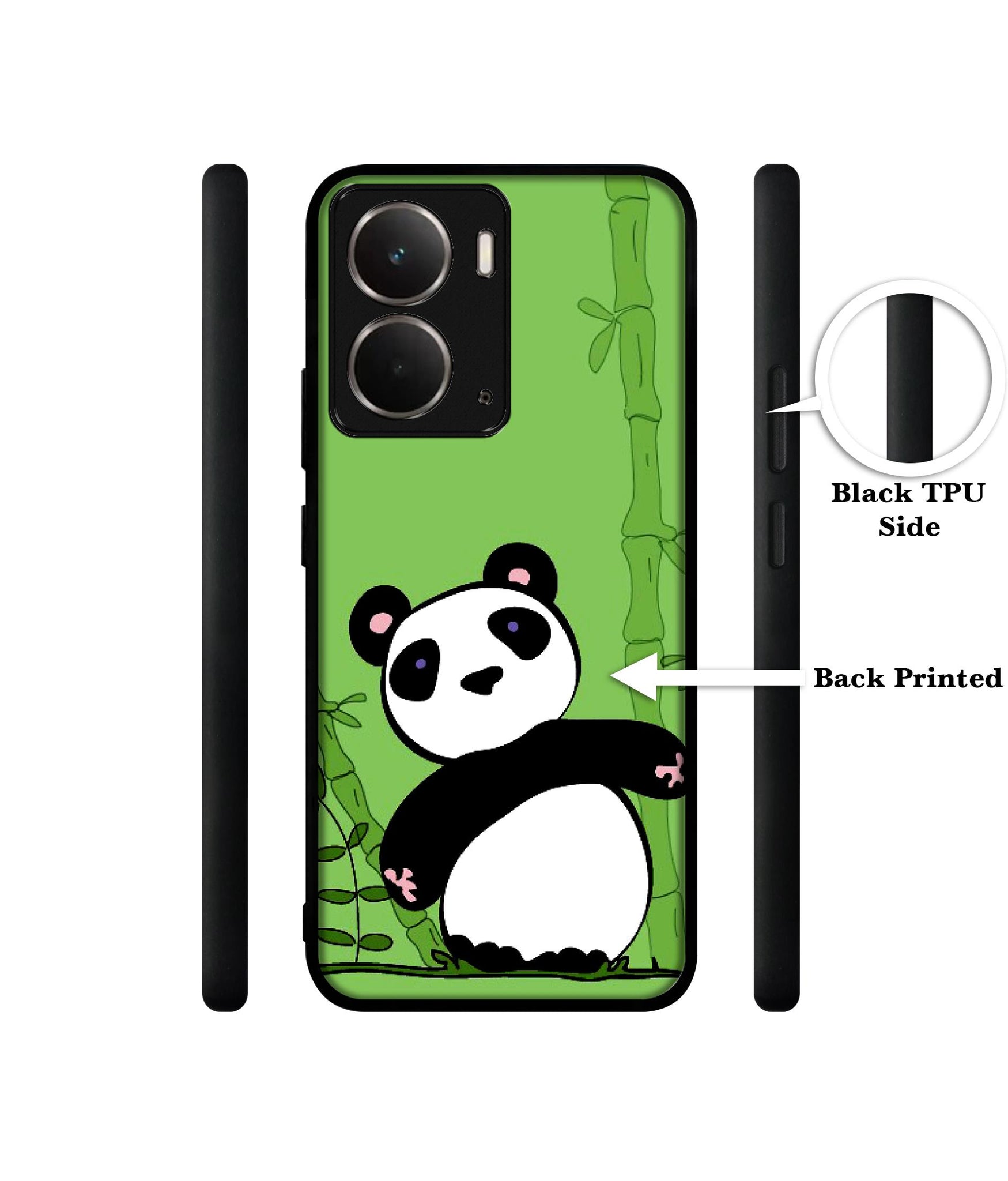 Panda with Bamboo Designer 2D Printed Back Case Cover for Realme P3 5G / Realme Neo7x 5G