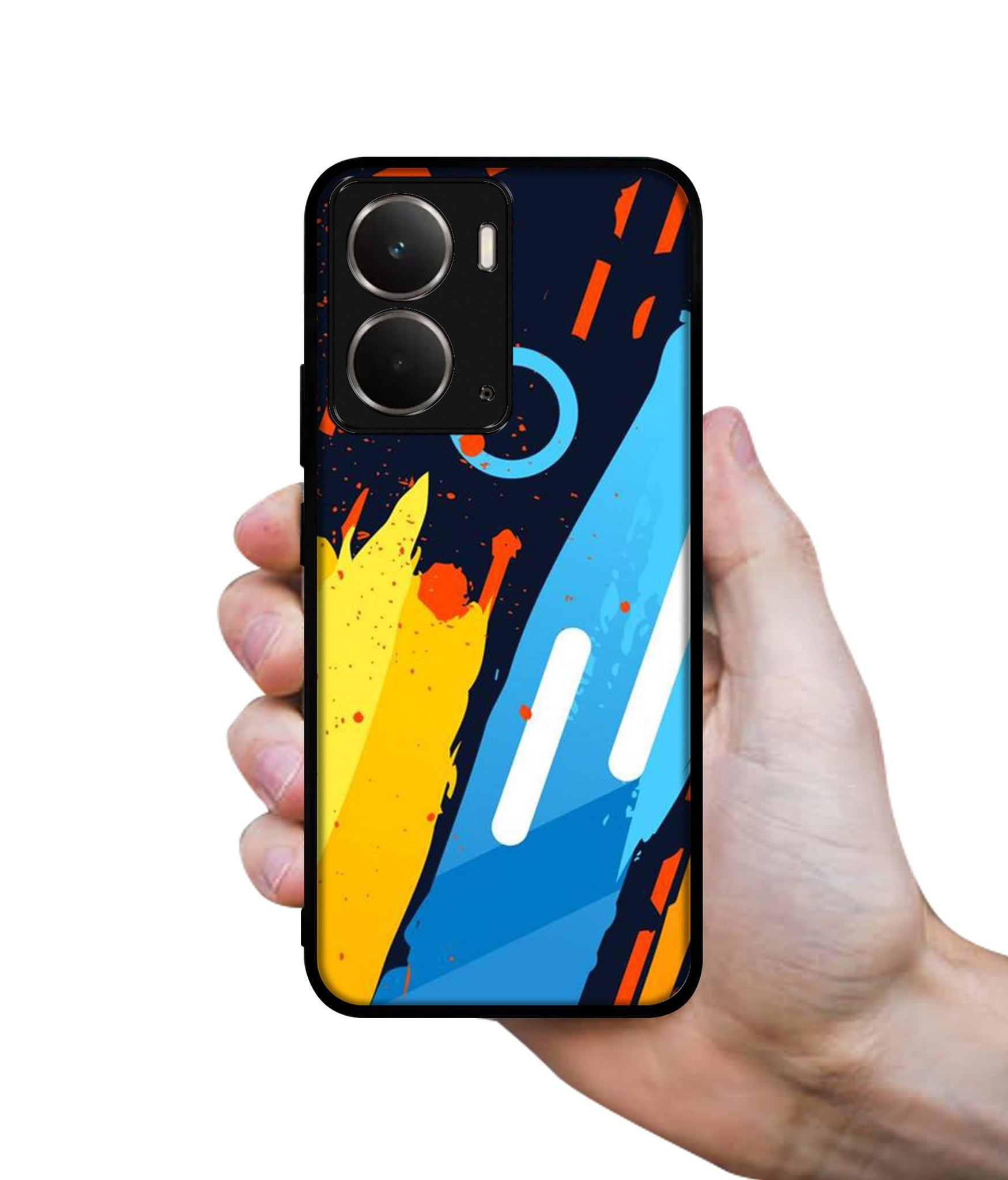Abstract Stripes Geometric Figures Designer 2D Printed Back Case Cover for Realme P3 5G / Realme Neo7x 5G