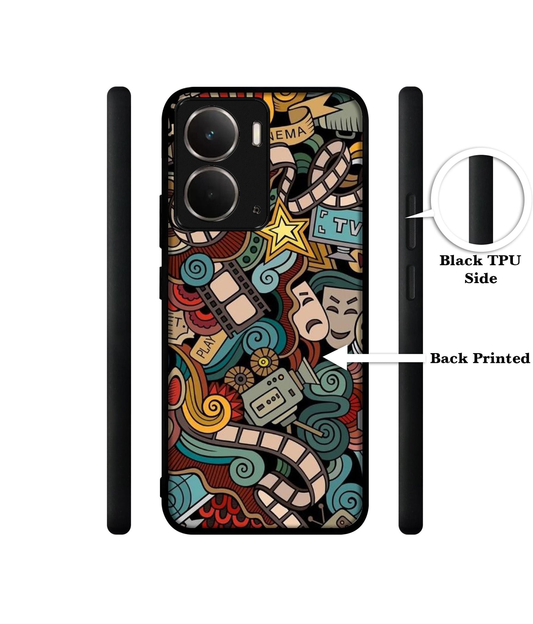 Movies Designer 2D Printed Back Case Cover for Realme P3 5G / Realme Neo7x 5G