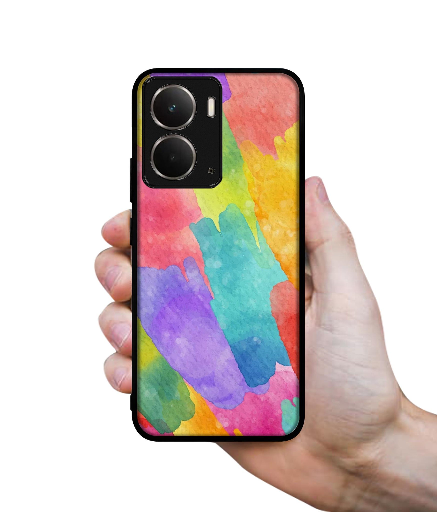 Water Paint Colorful Abstract Designer 2D Printed Back Case Cover for Realme P3 5G / Realme Neo7x 5G