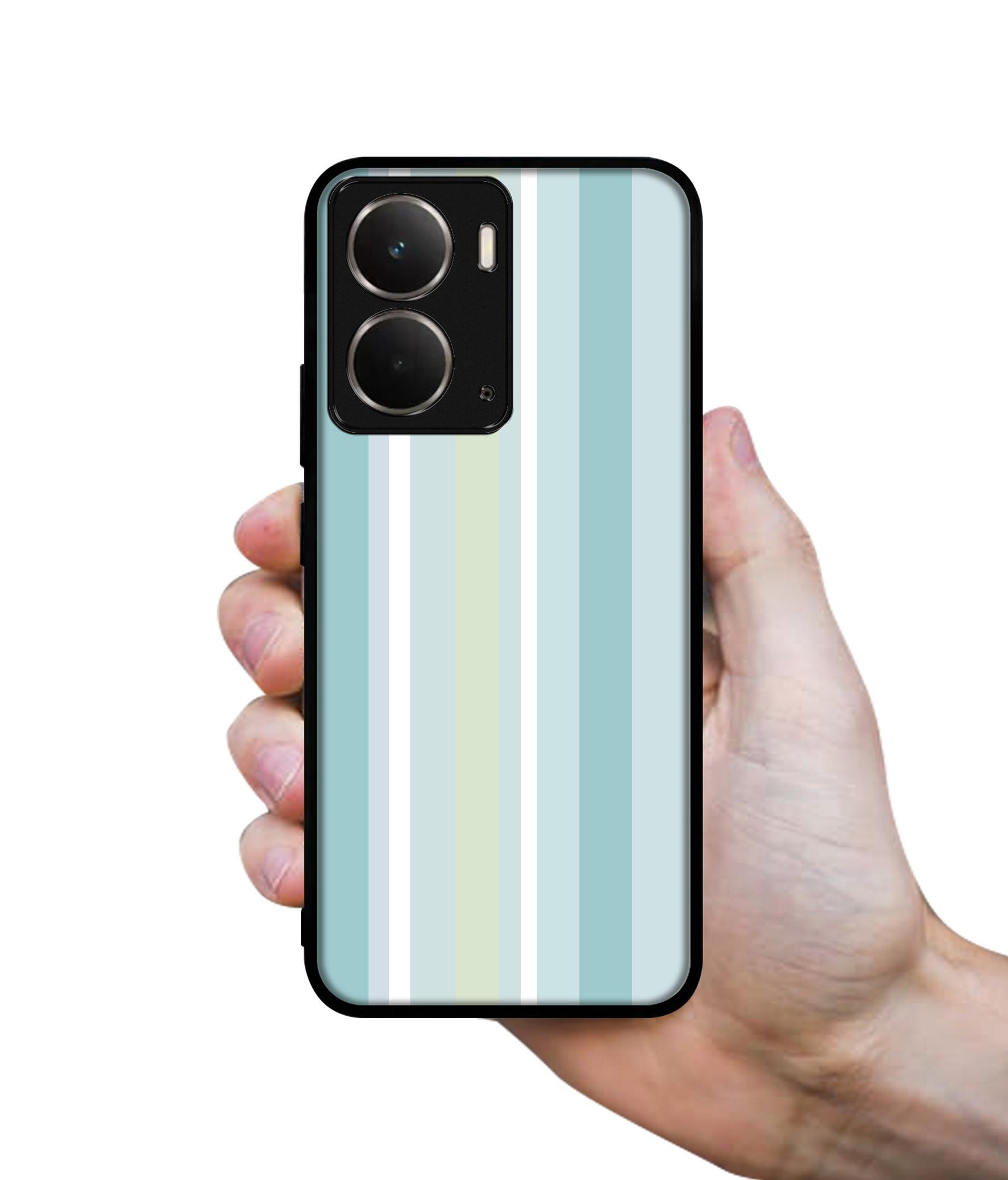 Light Green Stripes Designer 2D Printed Back Case Cover for Realme P3 5G / Realme Neo7x 5G