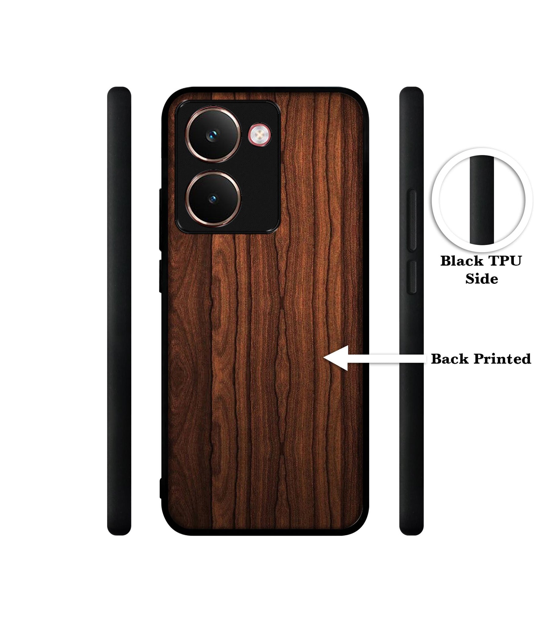 Brown Wooden Texture Designer 2D Printed Back Case Cover for Realme P3 Ultra 5G