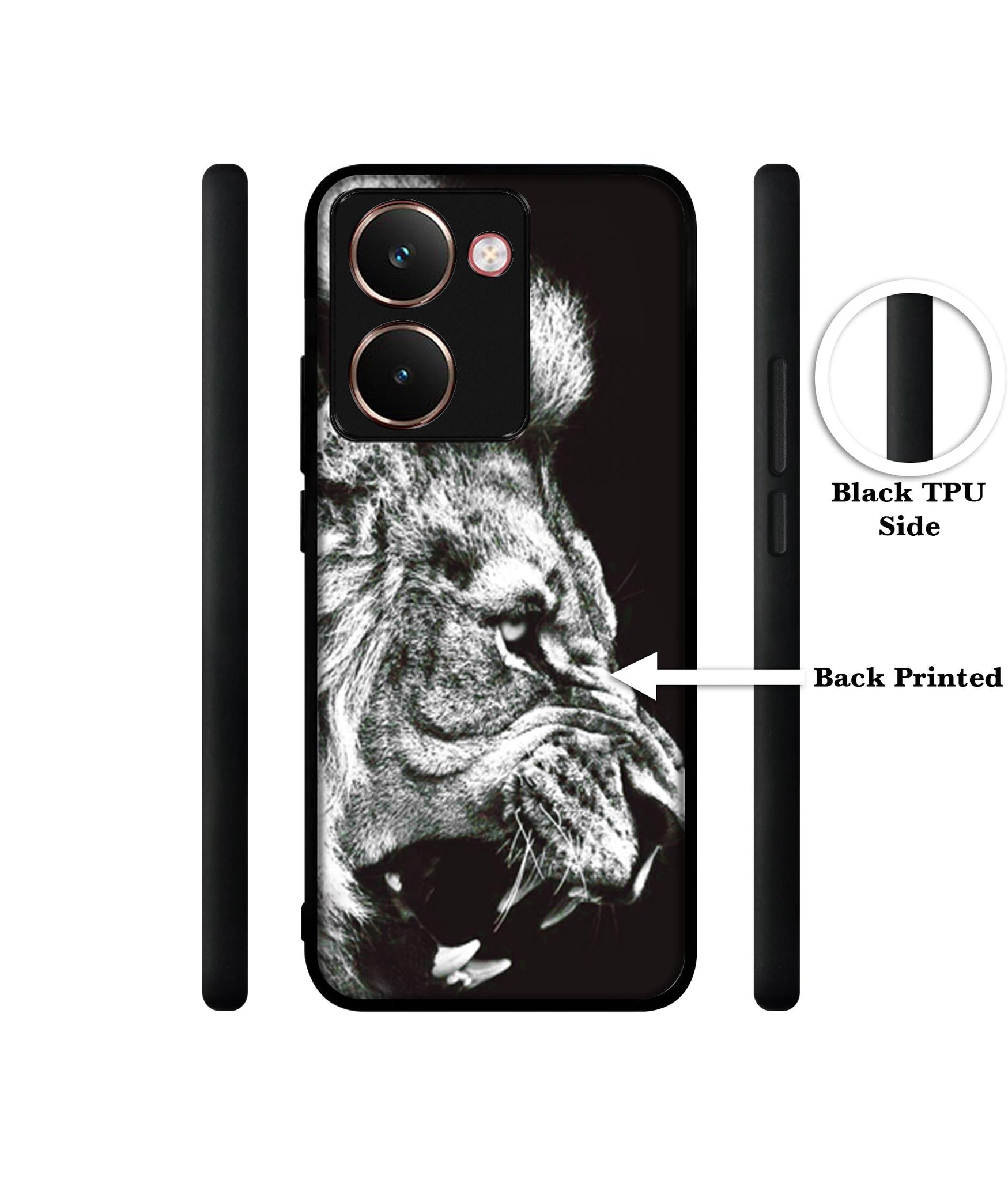 Angry Lion Designer 2D Printed Back Case Cover for Realme P3 Ultra 5G