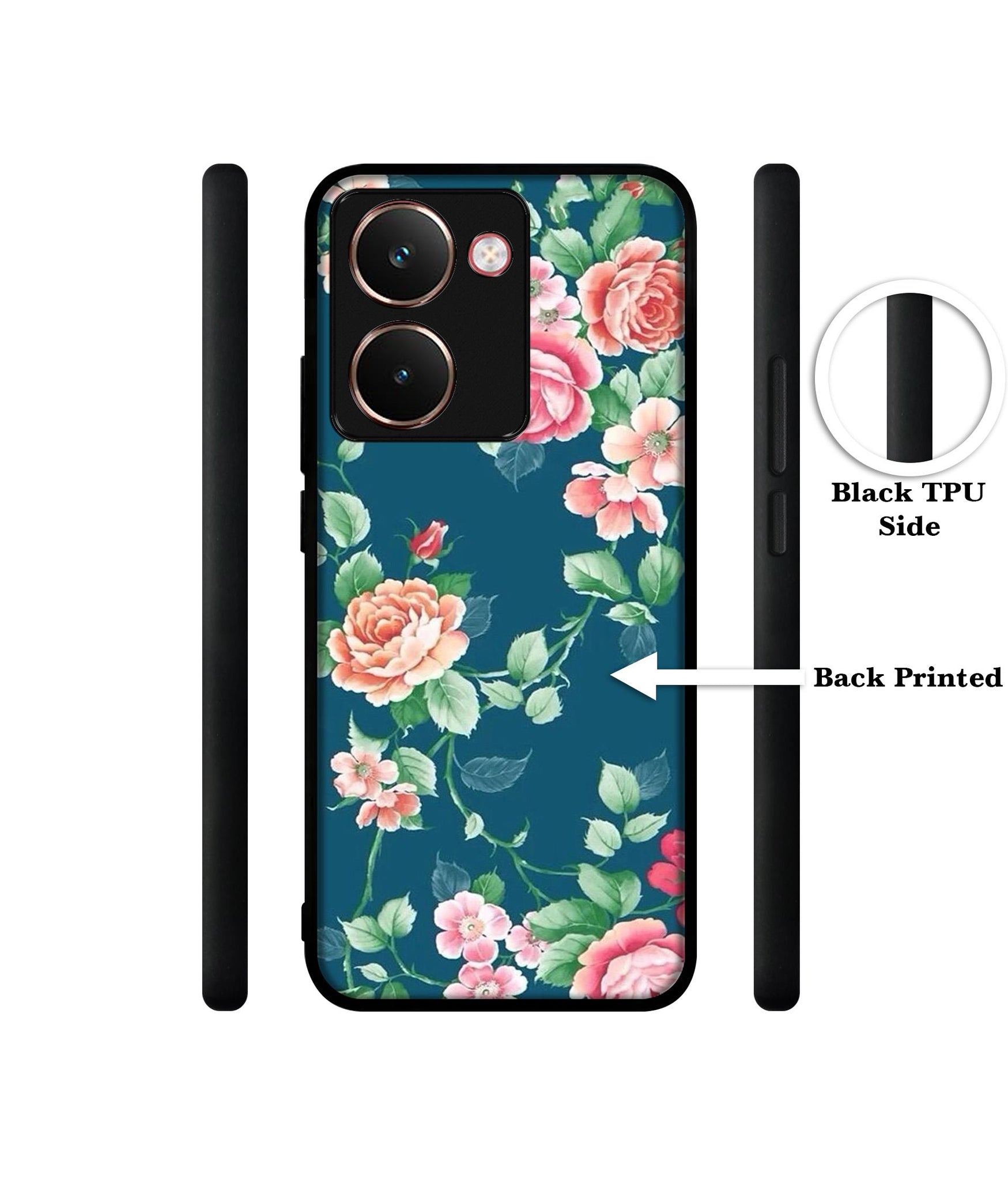 Vintage Floral Designer 2D Printed Back Case Cover for Realme P3 Ultra 5G