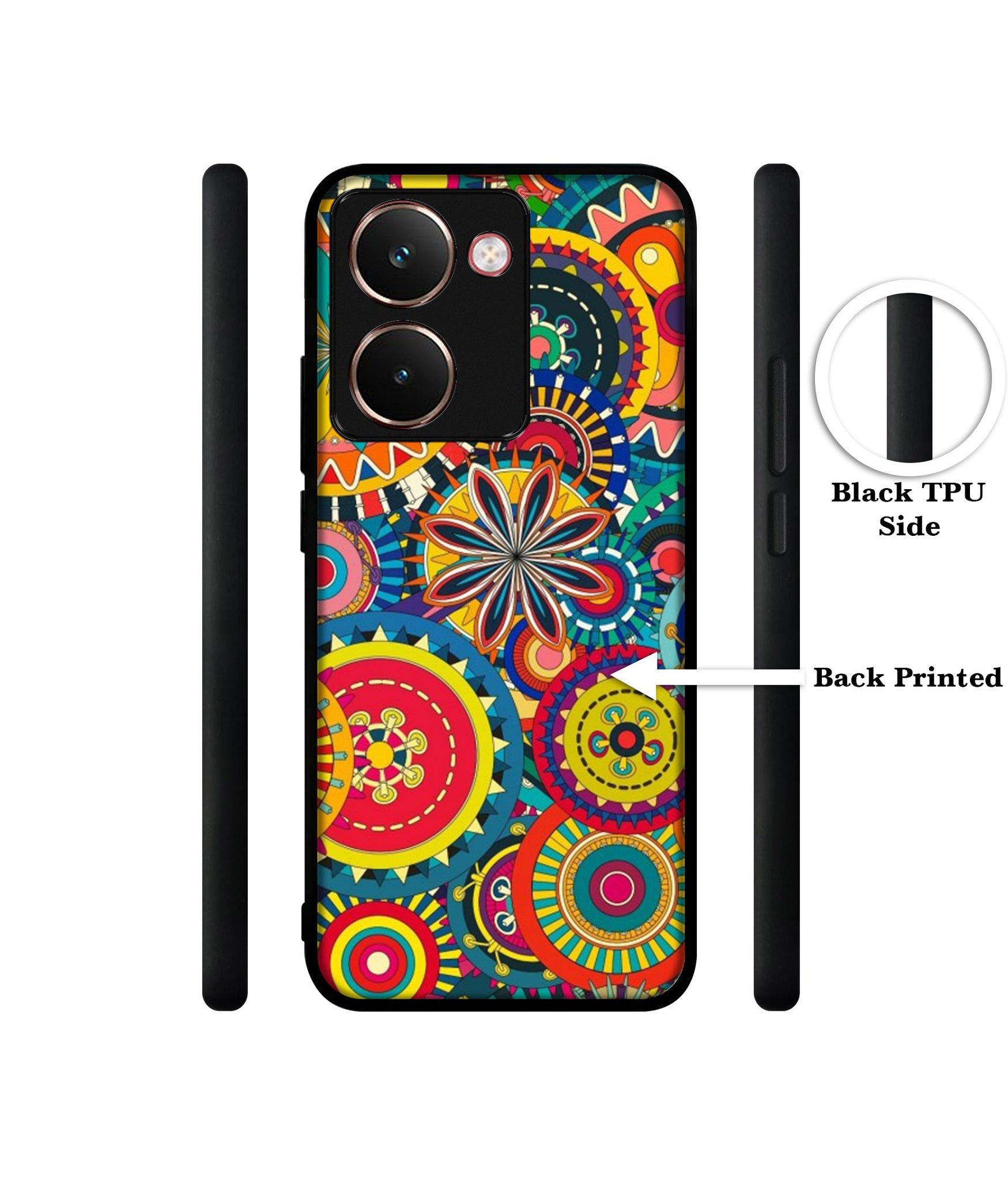 Ring Pattern Print Designer 2D Printed Back Case Cover for Realme P3 Ultra 5G