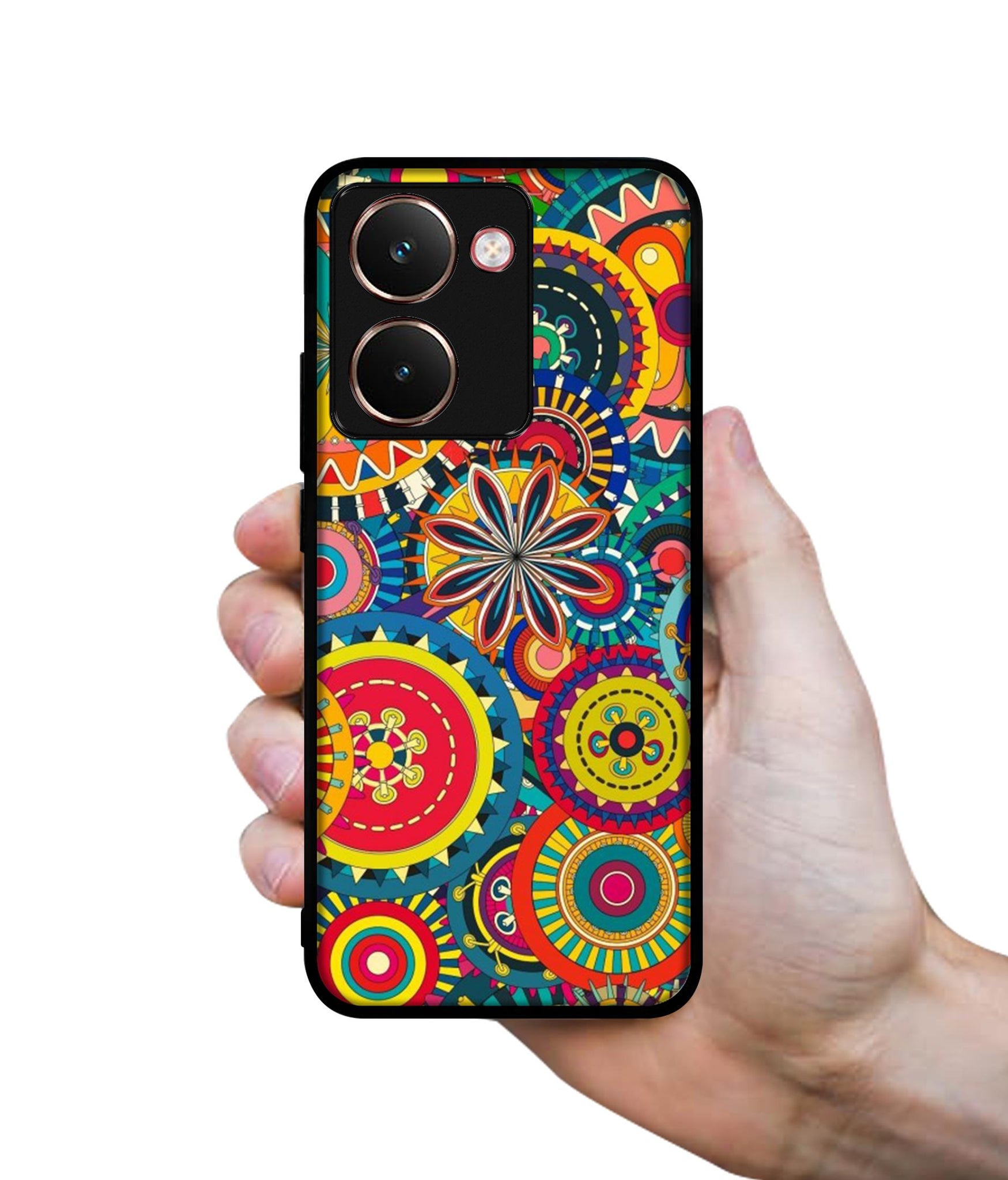 Ring Pattern Print Designer 2D Printed Back Case Cover for Realme P3 Ultra 5G