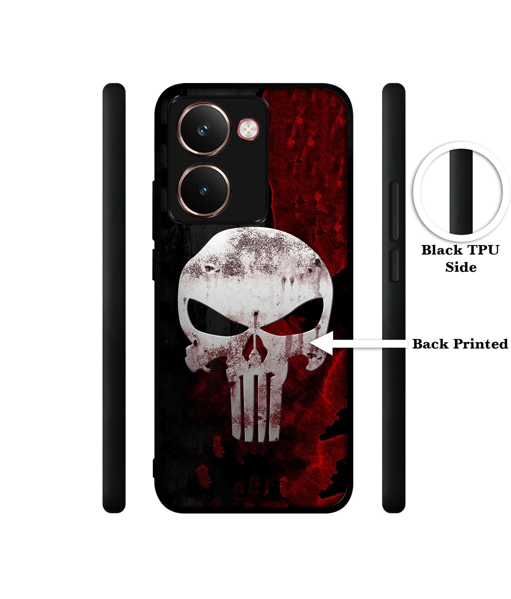 Punisher Skull Designer 2D Printed Back Case Cover for Realme P3 Ultra 5G