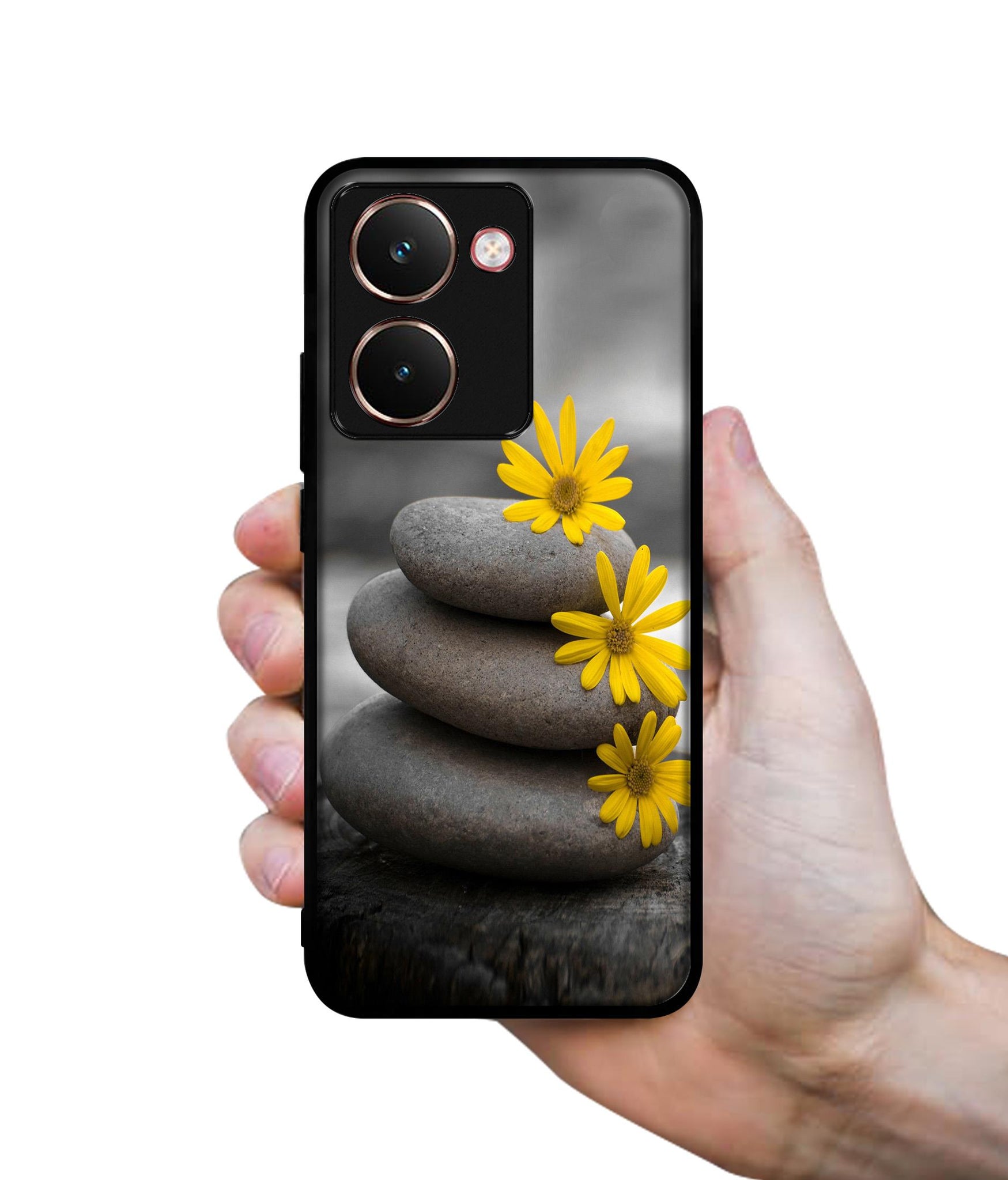 Stones And Flower Designer 2D Printed Back Case Cover for Realme P3 Ultra 5G