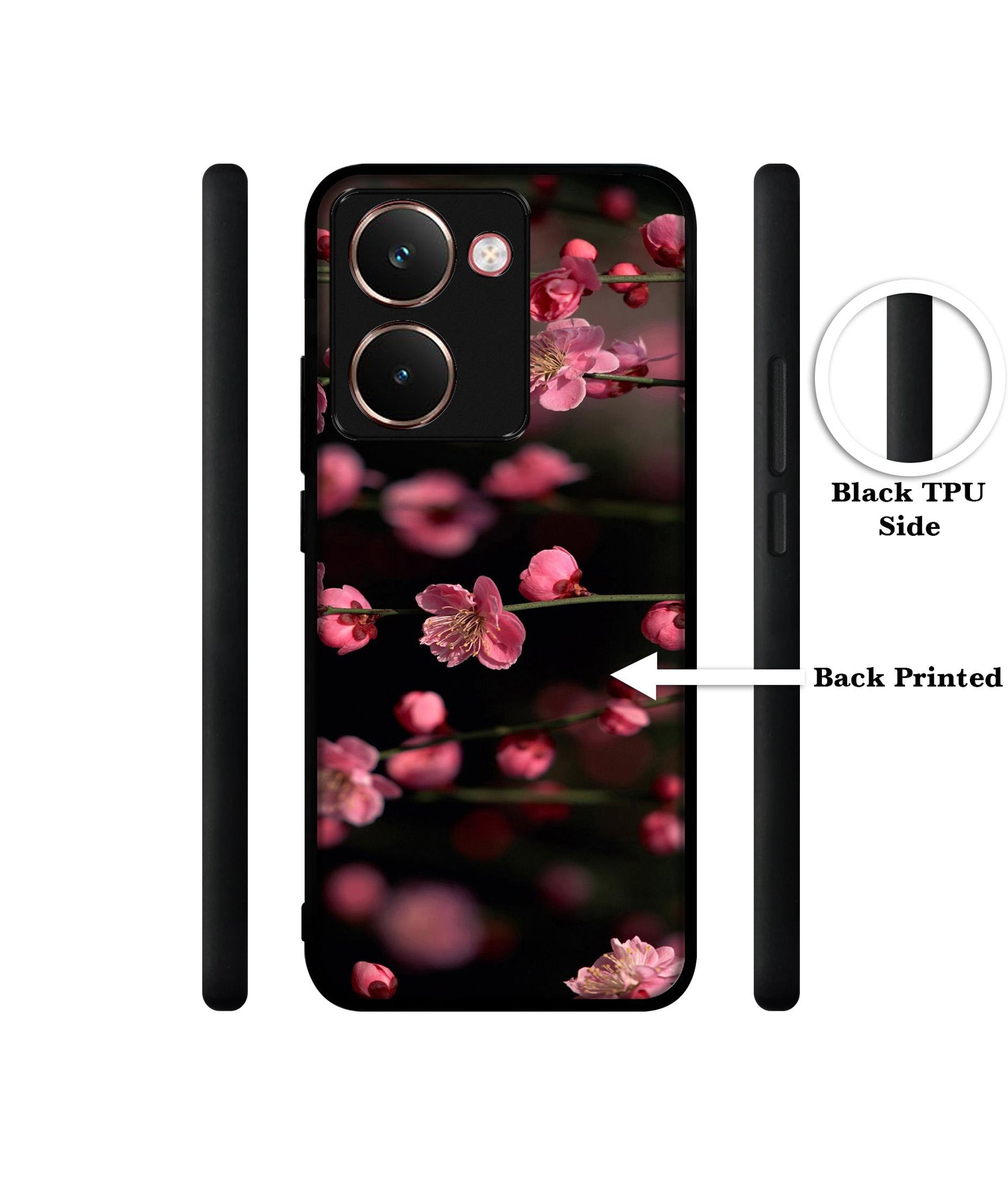 Pink Flowers Designer 2D Printed Back Case Cover for Realme P3 Ultra 5G