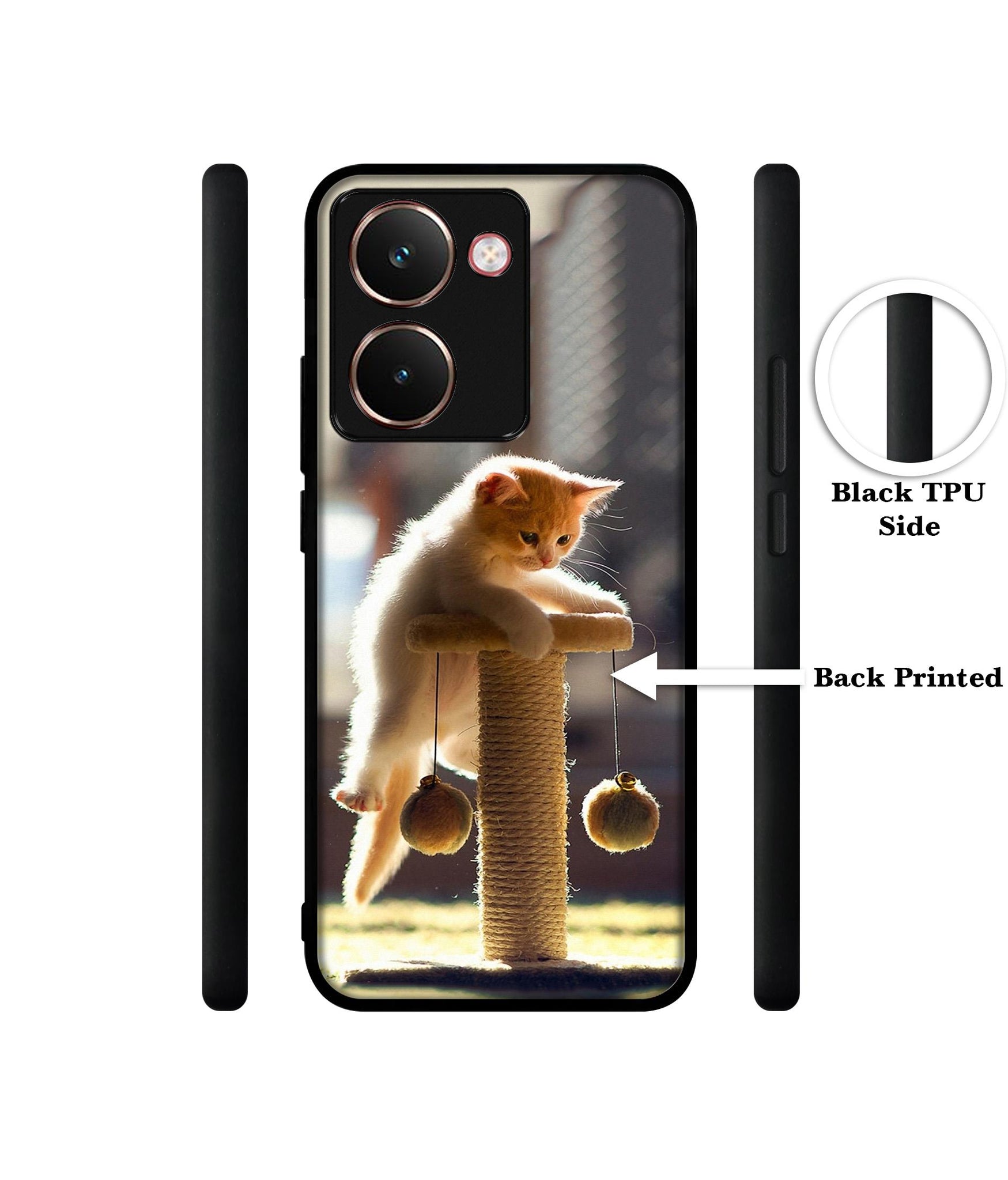Cat Climbing Designer 2D Printed Back Case Cover for Realme P3 Ultra 5G