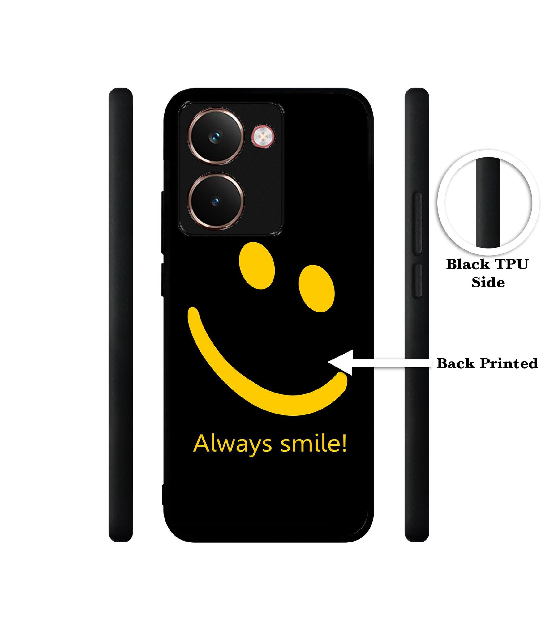 Always Smile Quote Designer 2D Printed Back Case Cover for Realme P3 Ultra 5G