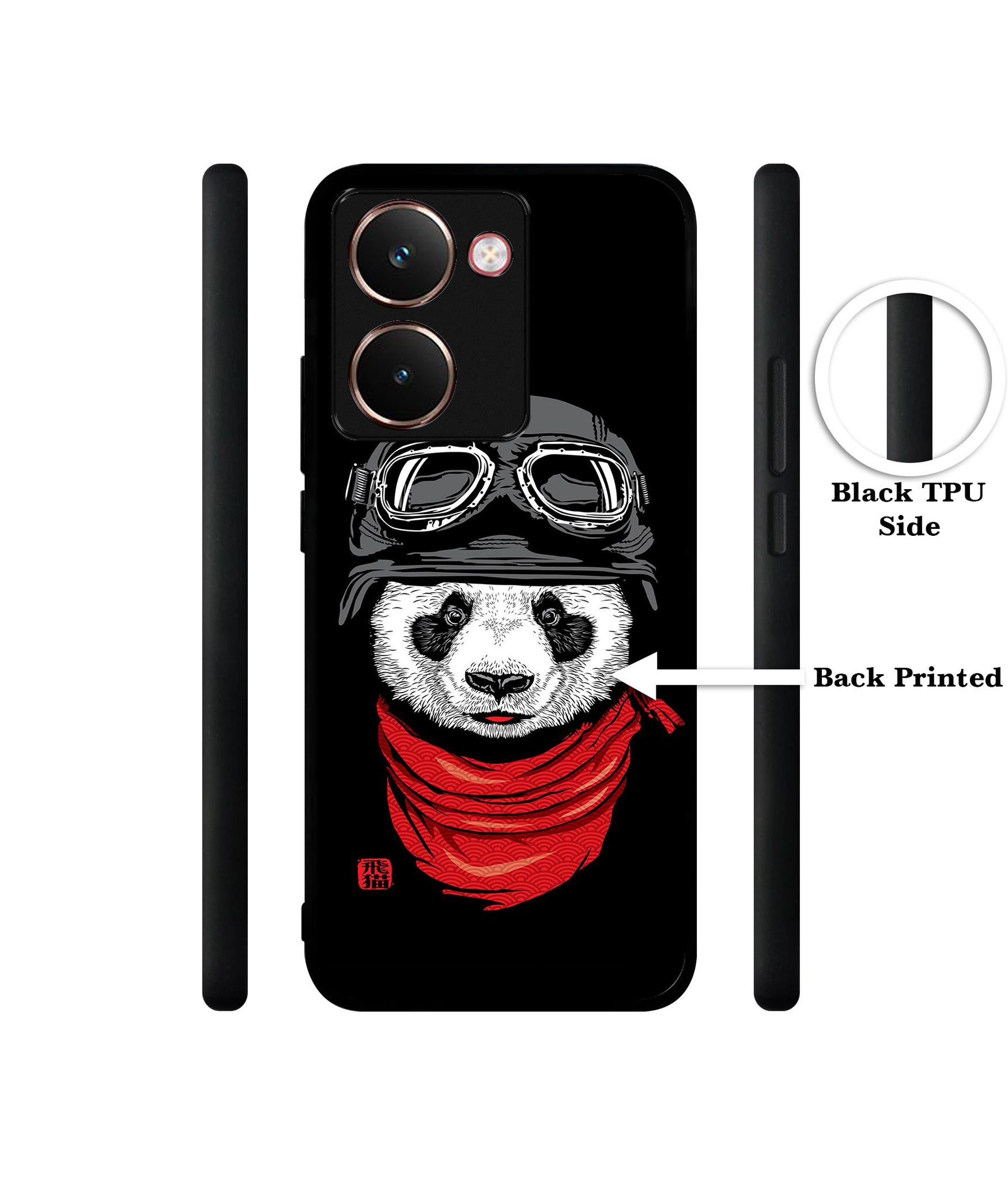 Biker Panda Designer 2D Printed Back Case Cover for Realme P3 Ultra 5G