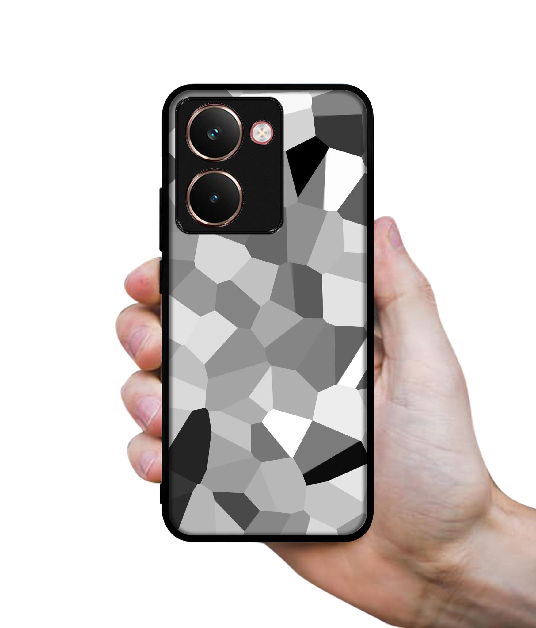 Black & White Mathematical Shape Designer 2D Printed Back Case Cover for Realme P3 Ultra 5G