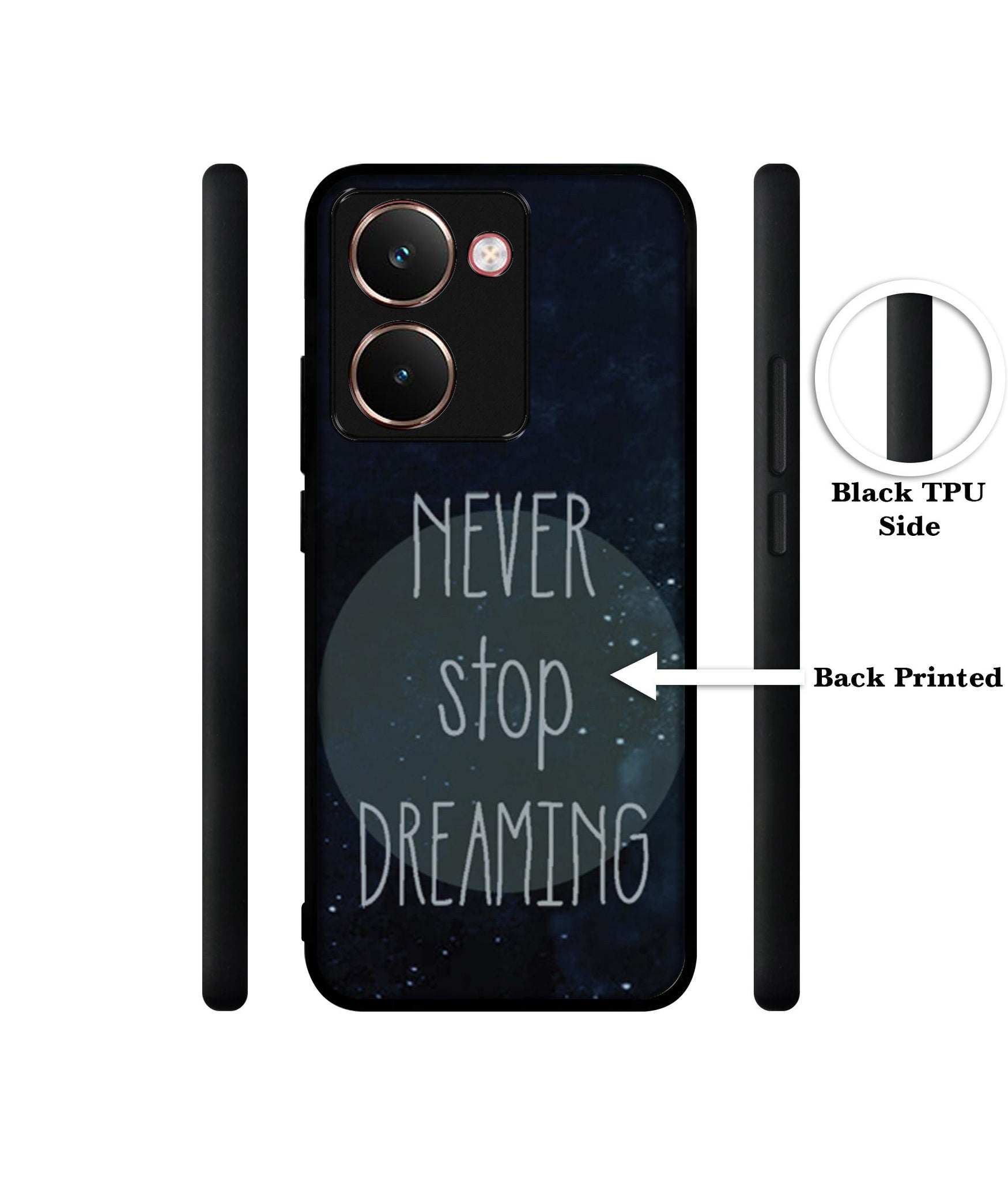 Never Stop Dreaming Designer 2D Printed Back Case Cover for Realme P3 Ultra 5G