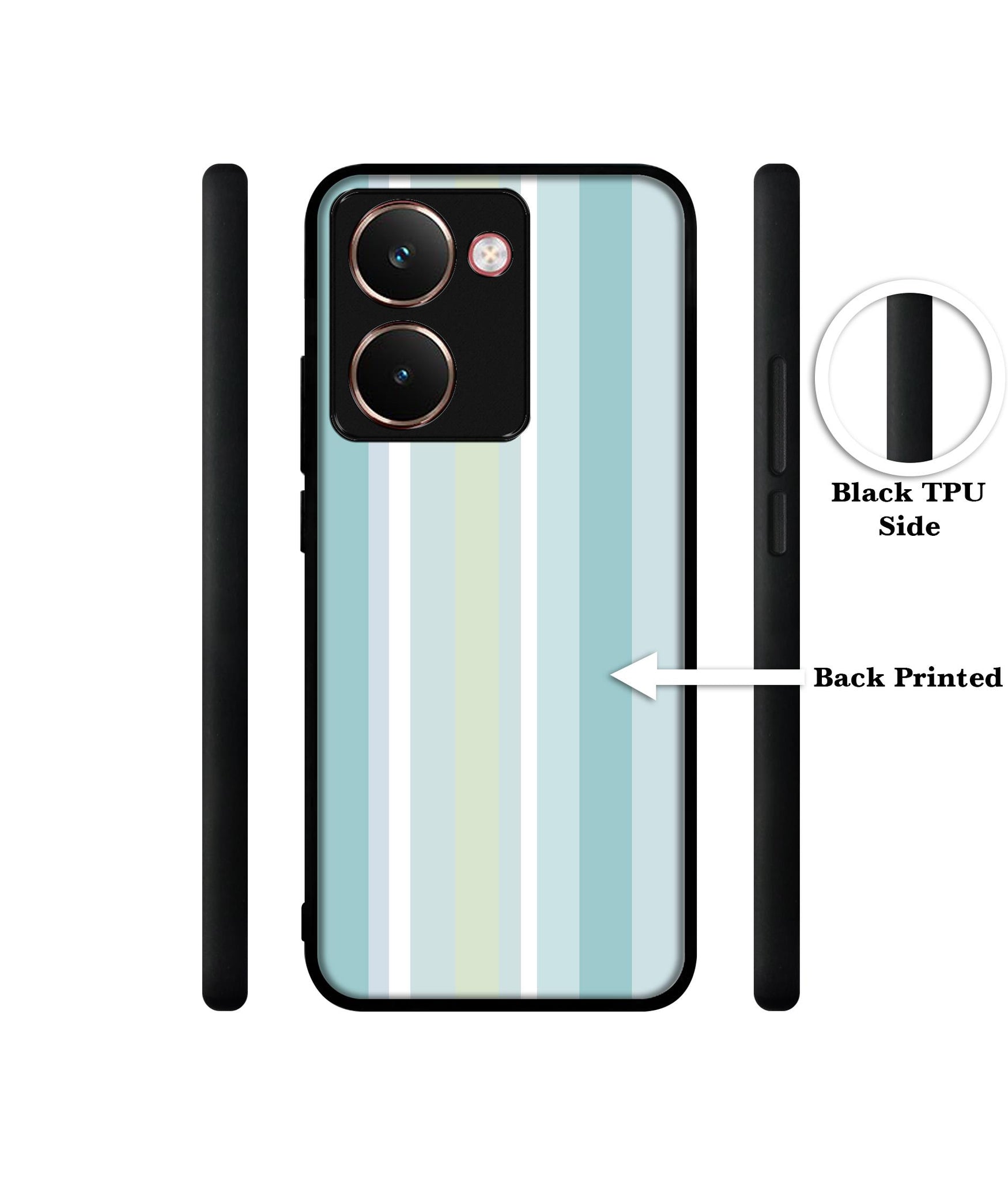 Light Green Stripes Designer 2D Printed Back Case Cover for Realme P3 Ultra 5G