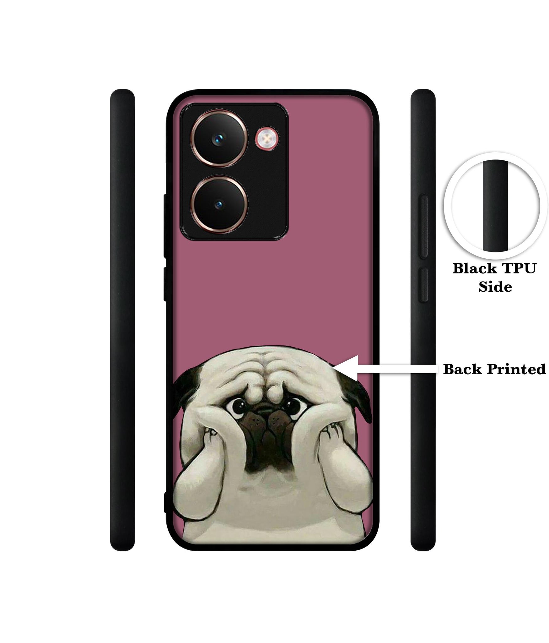 Cute Pug Holding Big Cheeks Designer 2D Printed Back Case Cover for Realme P3 Ultra 5G