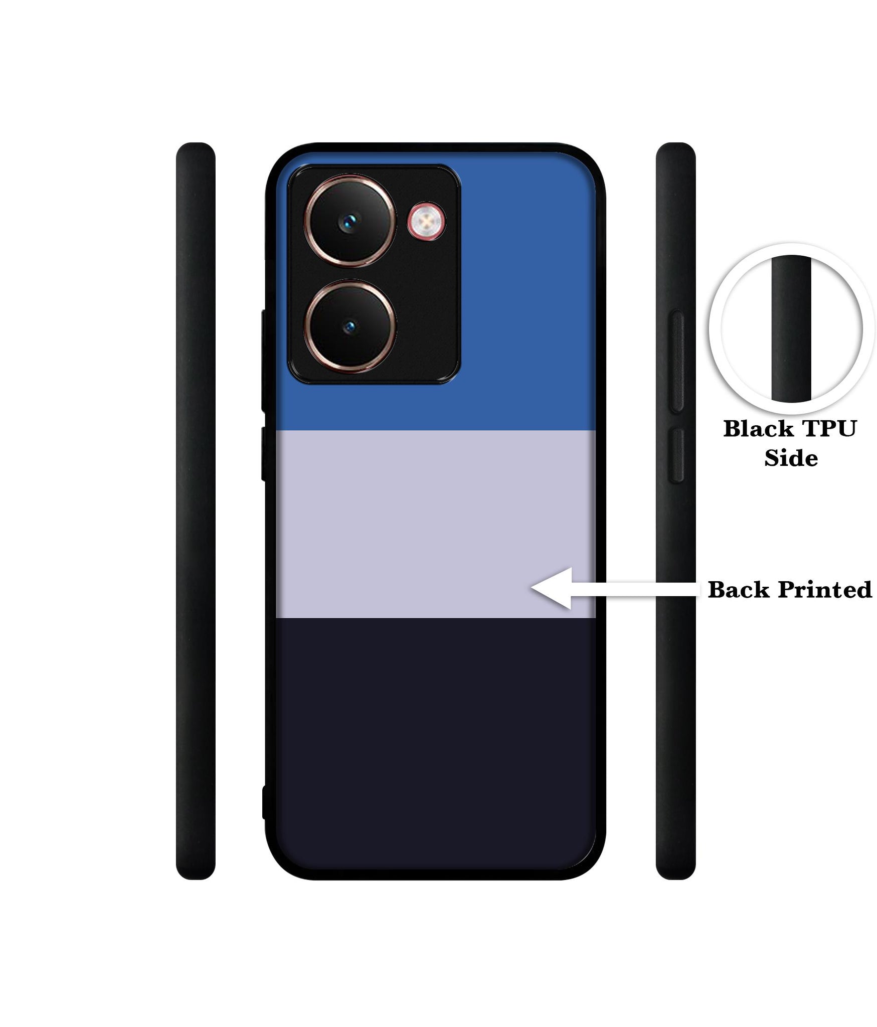 Three Color Stripes Designer 2D Printed Back Case Cover for Realme P3 Ultra 5G