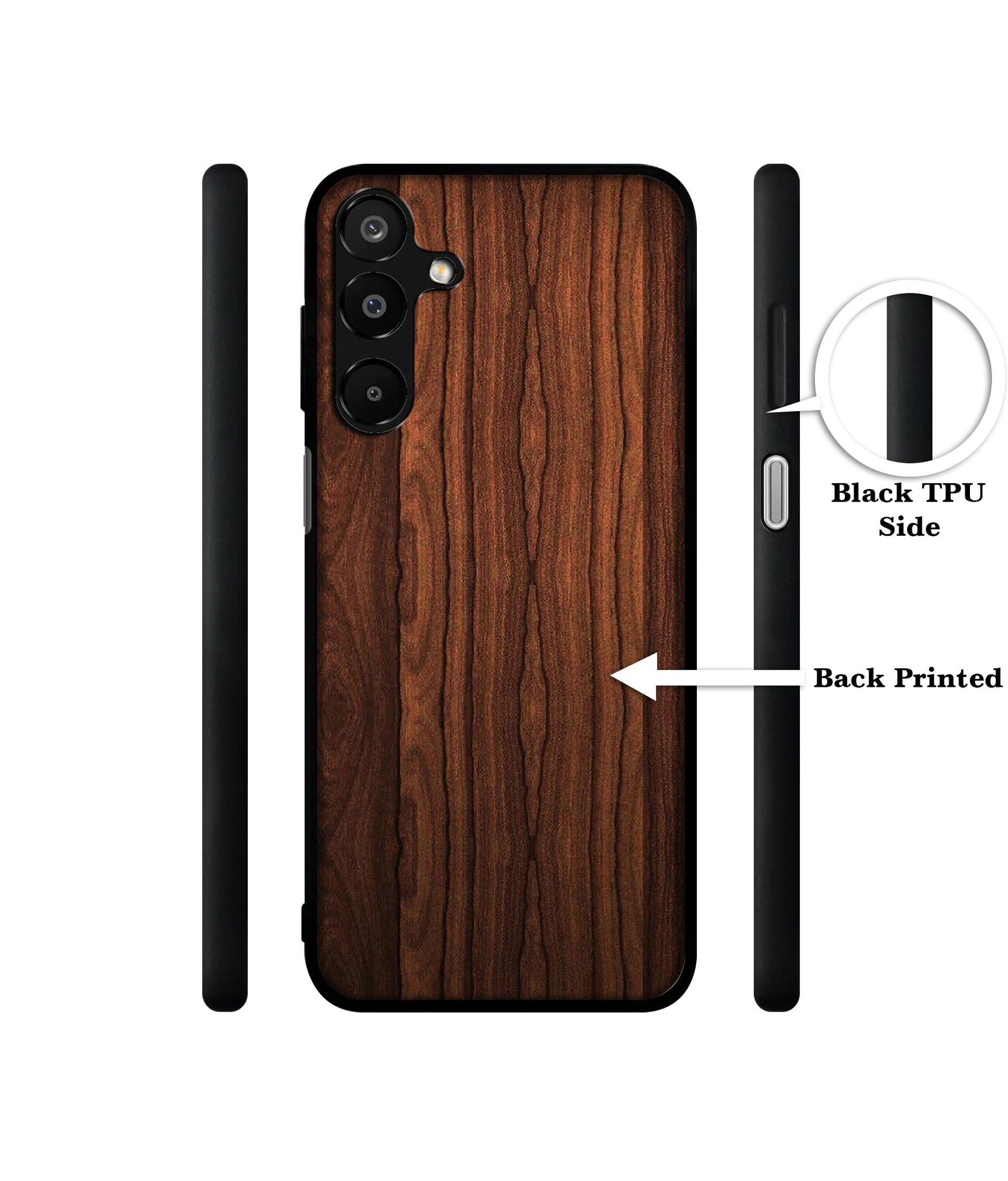 Brown Wooden Texture Designer 2D Printed Back Case Cover for Samsung Galaxy A16 4G / A16 5G