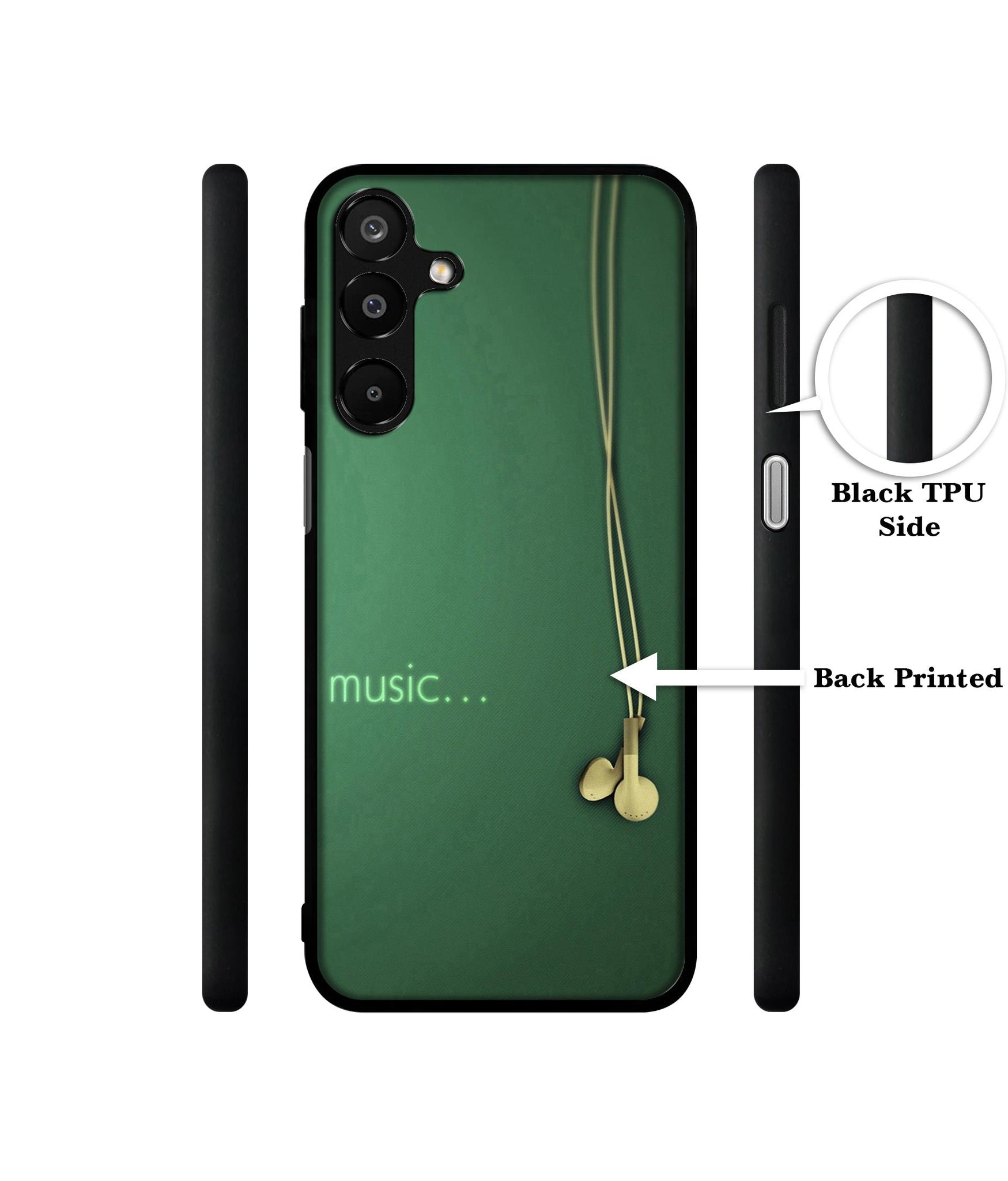 Headphone Music Designer 2D Printed Back Case Cover for Samsung Galaxy A16 4G / A16 5G