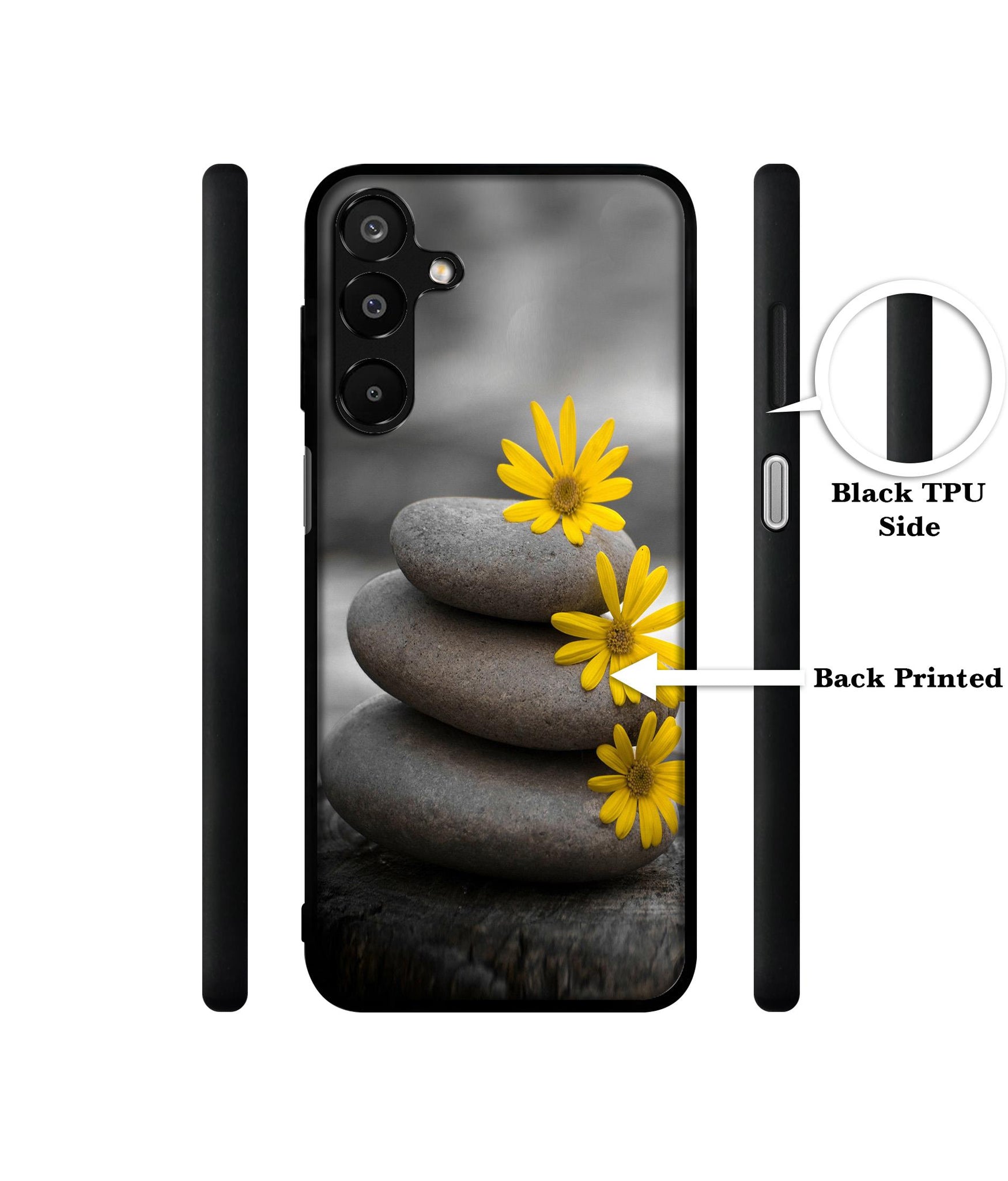 Stones And Flower Designer 2D Printed Back Case Cover for Samsung Galaxy A16 4G / A16 5G