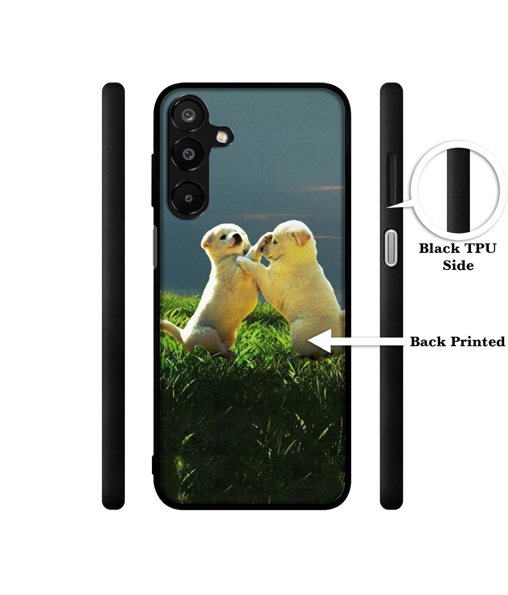 Puppy Couple Sunset Designer 2D Printed Back Case Cover for Samsung Galaxy A16 4G / A16 5G