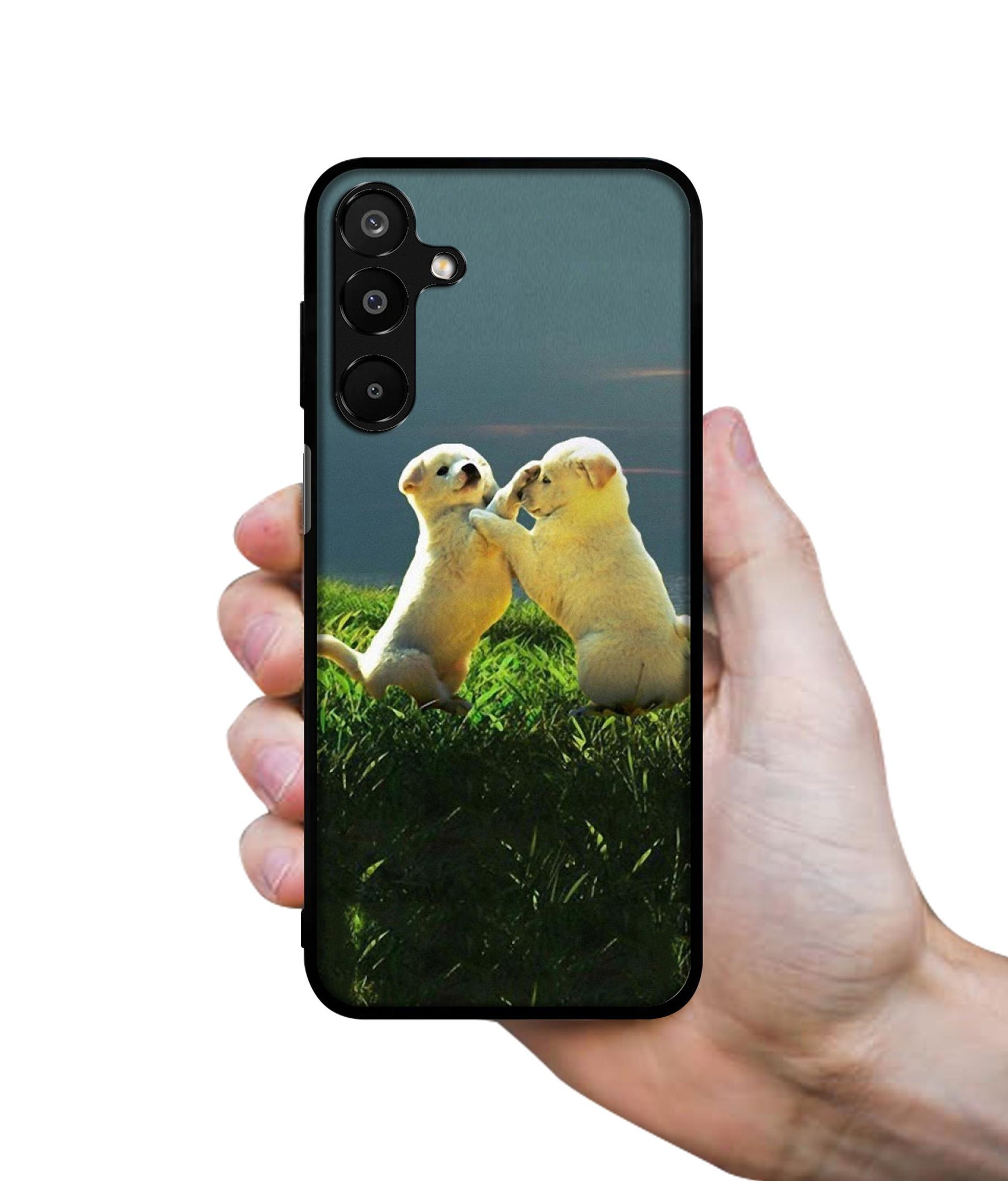 Puppy Couple Sunset Designer 2D Printed Back Case Cover for Samsung Galaxy A16 4G / A16 5G